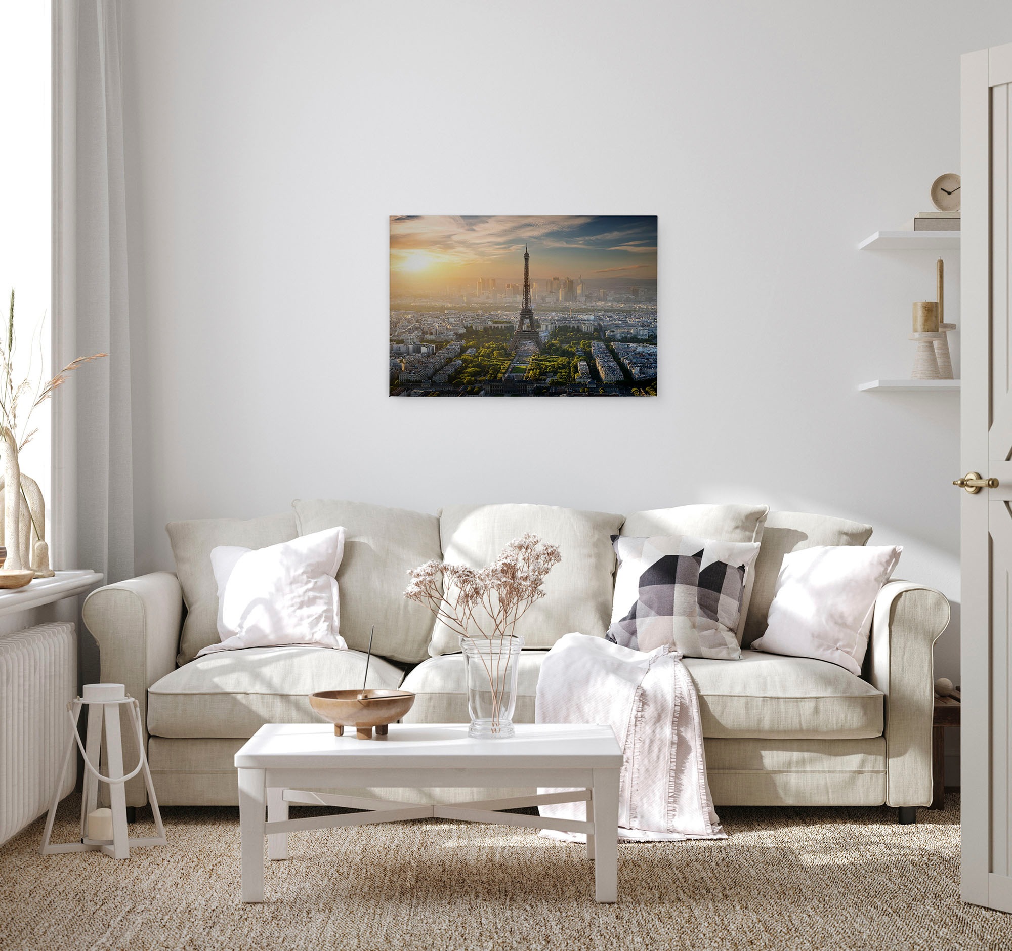 A.S. Création Leinwandbild »Eiffel Tower«, Kunst-Paris-Kinder, (1 St.), Paris Keilrahmen Bild Eiffelturm Leinwand-Bild Wohnzimmer modern Wand
