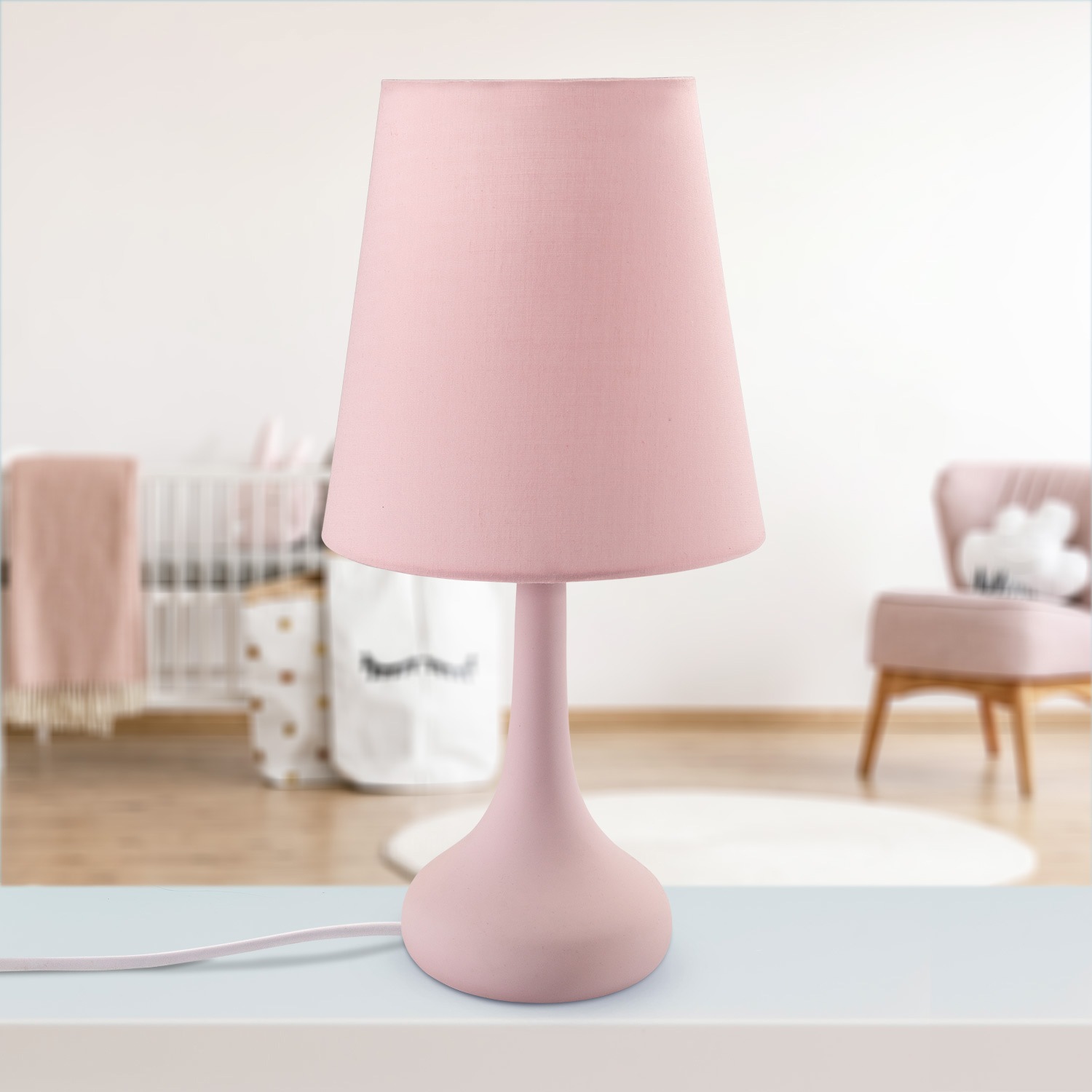 Paco Home Tischleuchte »HELA«, 1 flammig, Leuchtmittel E14 | ohne Leuchtmittel, LED E14 Lampe, Tischleuchte Für Kinderzimmer u. Wohnzimmer Modern