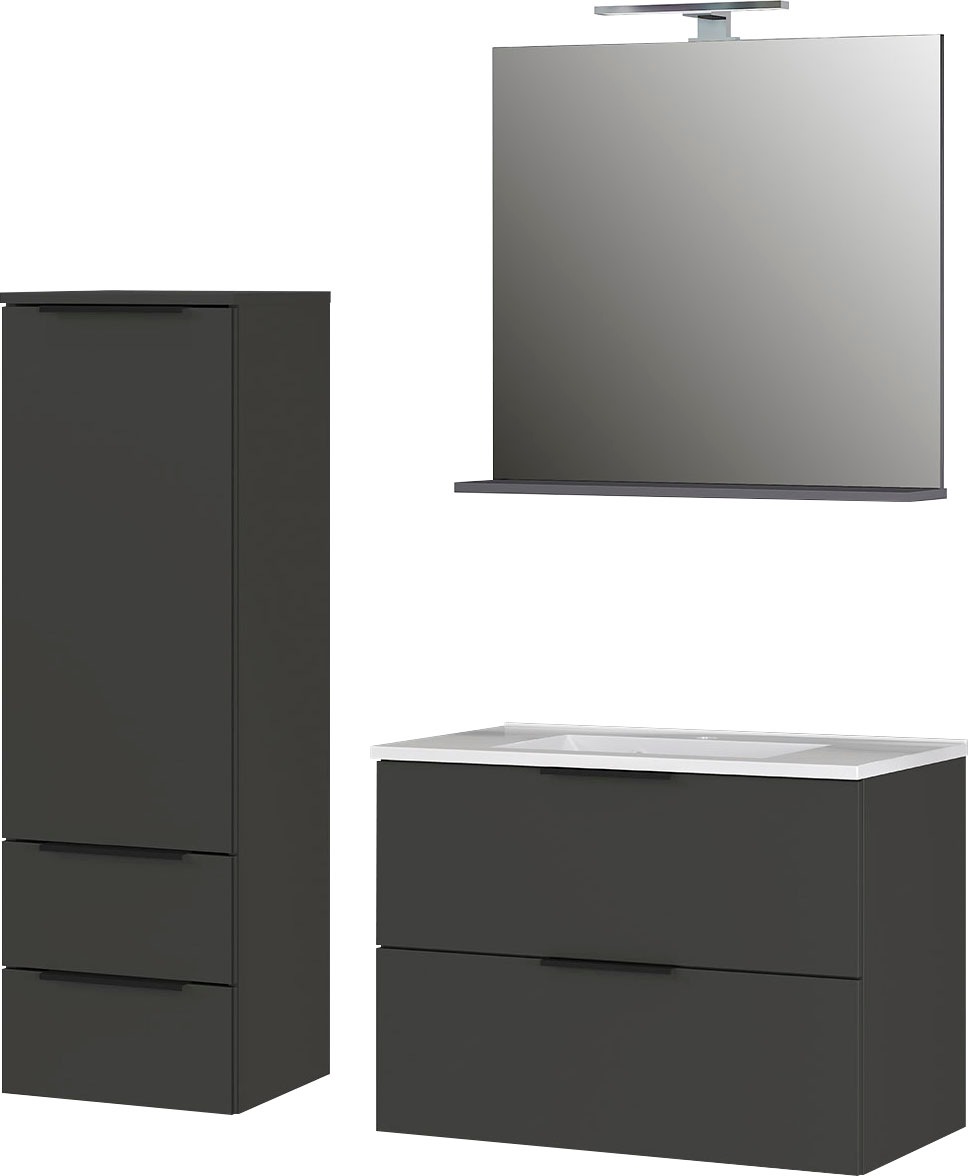 GERMANIA Badmöbel-Set »Crandon«, (3 St.), inkl. WT-Unterschrank, Spiegel und Mediumschrank