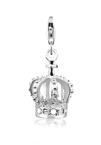 Charm-Einhänger »Kronen Symbol Anhänger König Royal 925 Silber«