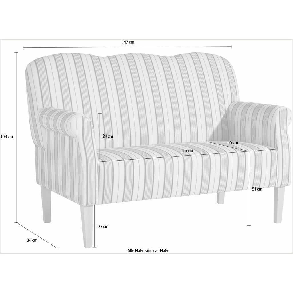 Max Winzer® 2-Sitzer »Juuma«, mit Federkern, im Retrodesign