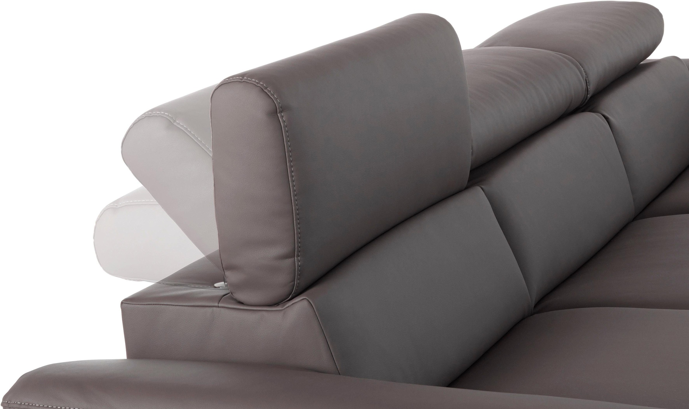 COTTA Ecksofa Komaris, Ecksofa, wahlweise mit RGB-LED-Beleuchtung und Bettfunktion/Bettkasten