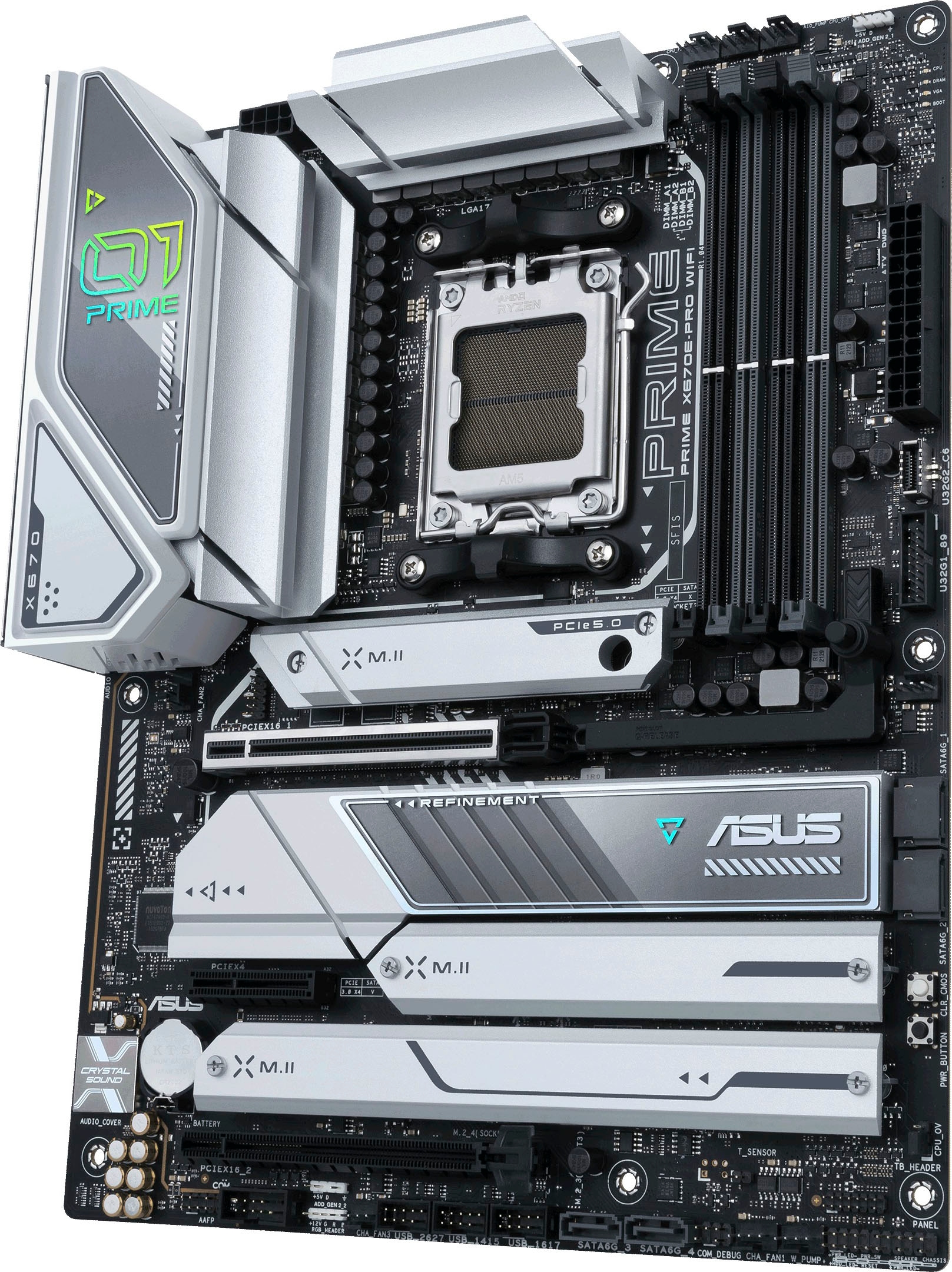 Asus Mainboard »PRIME X670E-PRO WIFI«, Ryzen 7000, ATX, PCIe 5.0, DDR5-Speicher, 4x M.2, USB 3.2 Gen