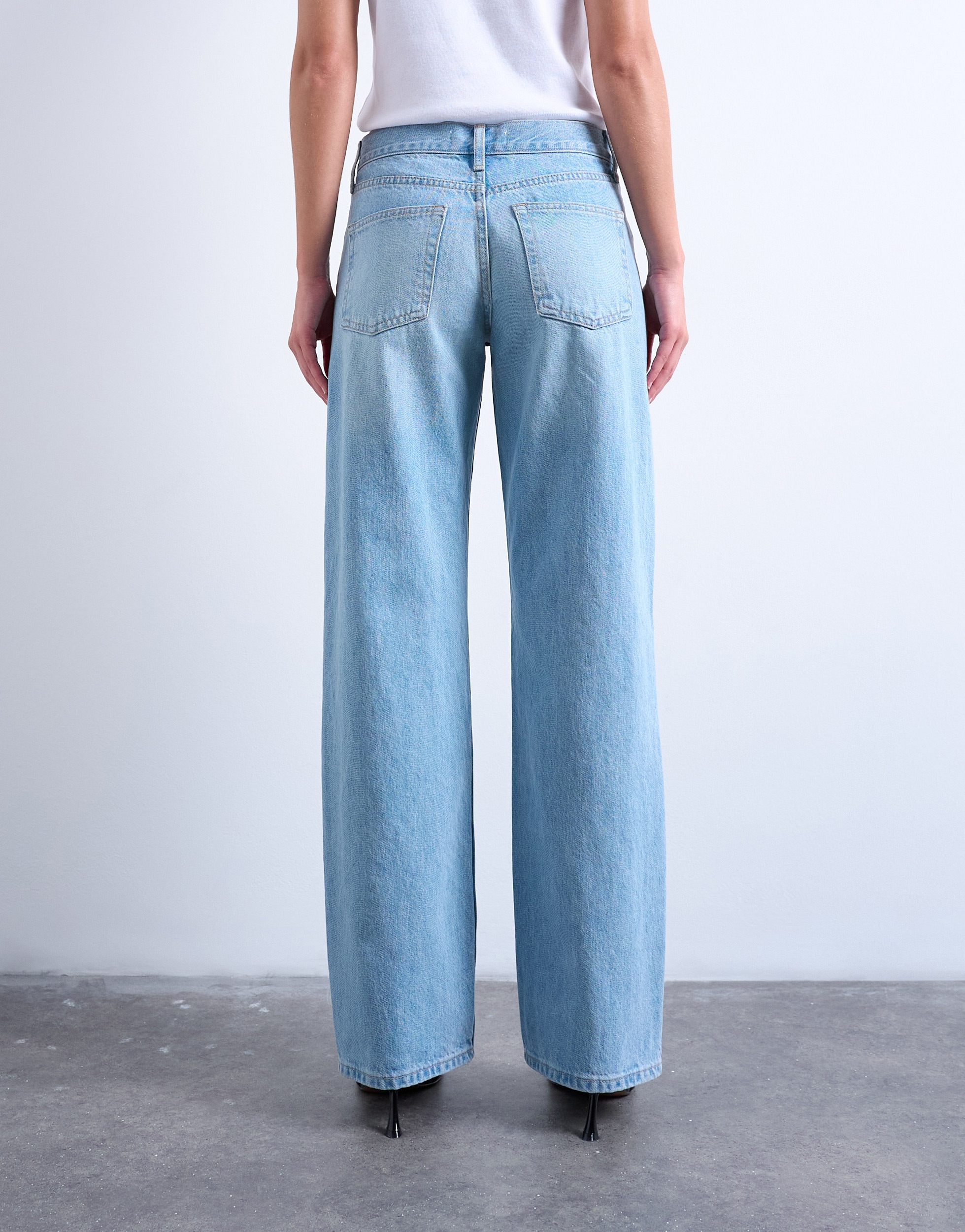 TOPSHOP Weite Jeans »TSEMBER LR WIDE DNM JEANS LB NOOS« Baumwolle, relaxed fit