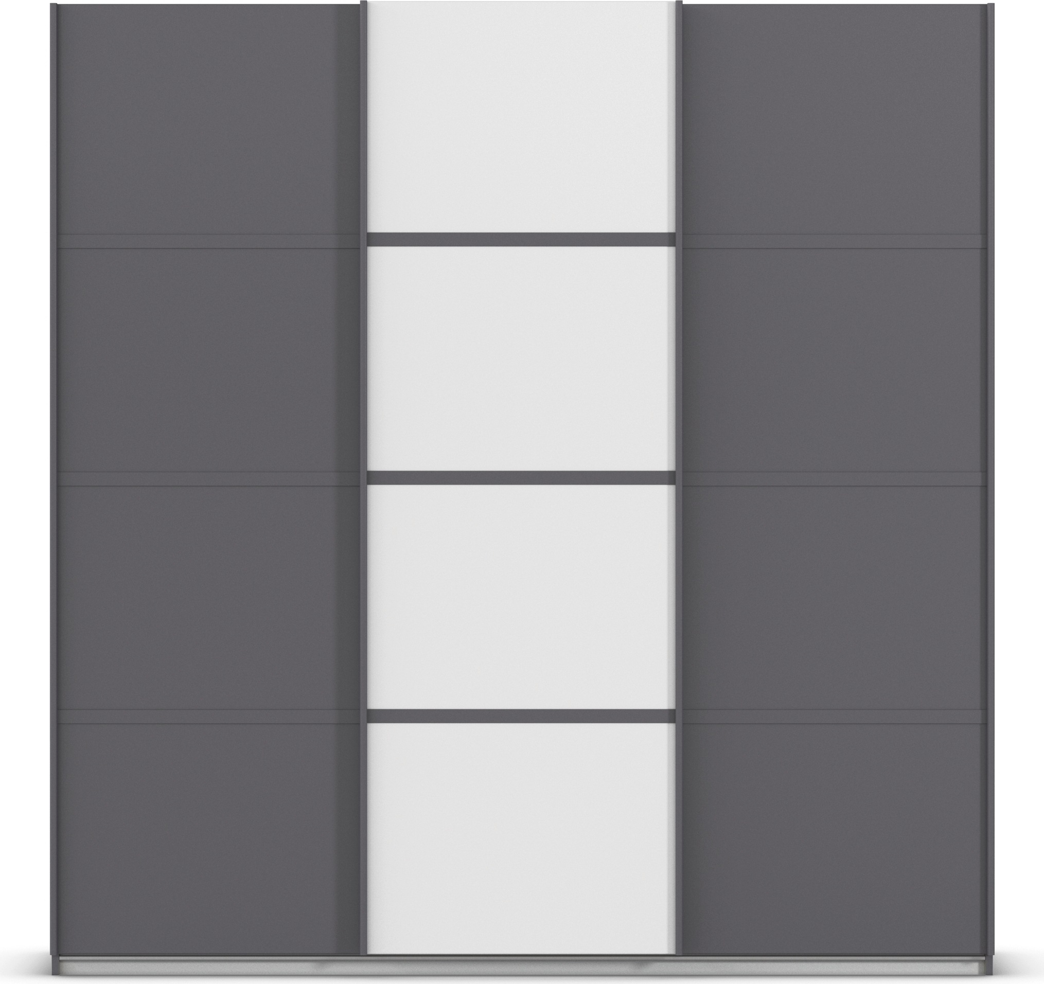 rauch Kleiderschrank »Schwebetürenschrank OTTO´s Choice Garderobe Schrank TOP ANGEBOT Avola«, (in 3 verschiedenen Ausstattungen BASIC/CLASSIC/PREMIUM), mit eleganten Zierleisten in Chrom, Schwarz oder Weiß MADE IN GERMANY