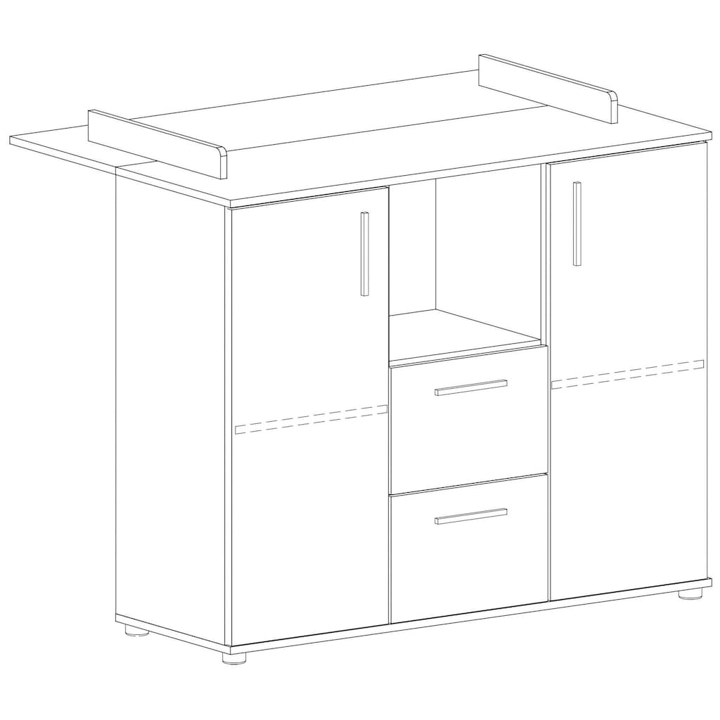 Lüttenhütt Babymöbel-Set »Geert«, (Spar-Set, 2 St., Kinderbett, Wickelkommode)