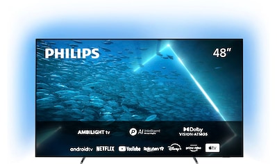Philips OLED-Fernseher »48OLED707/12«, 121 cm/48 Zoll, 4K Ultra HD, Android TV-Smart-TV kaufen