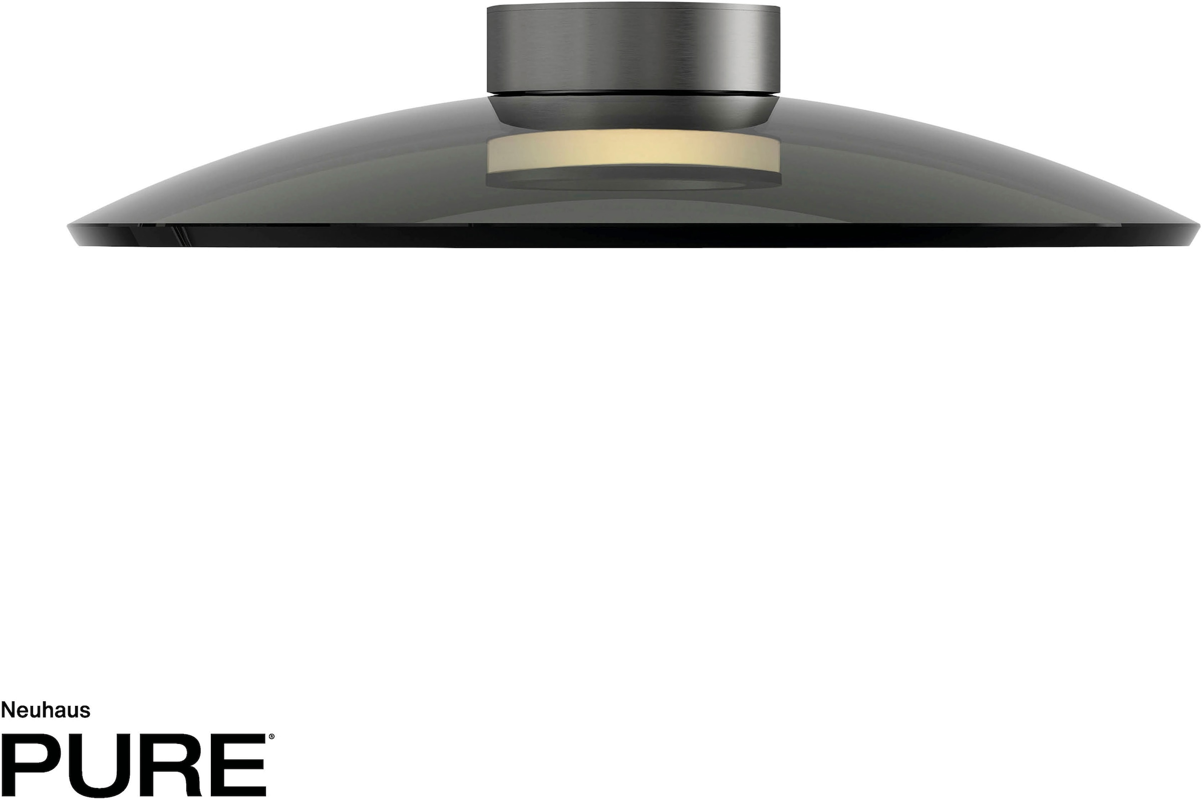 Neuhaus PURE LED Deckenleuchte »PURE Moon« LED-Board 1 Stk. Warmweiß Dimmfähig über separaten Tronicdimmer, Glas Rauchfarben