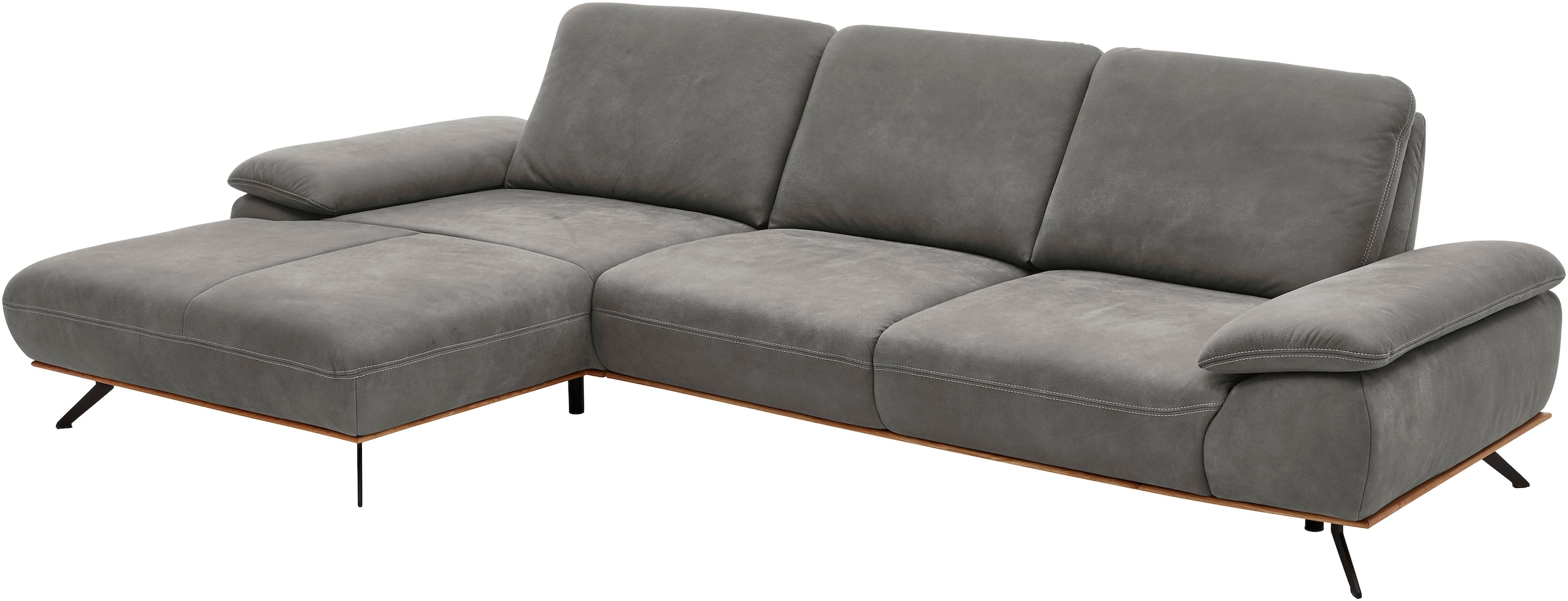 Die PlanBar Ecksofa »PN-EM18063 L-Form«, wahlweise mit echt bezogenem Rücke günstig online kaufen