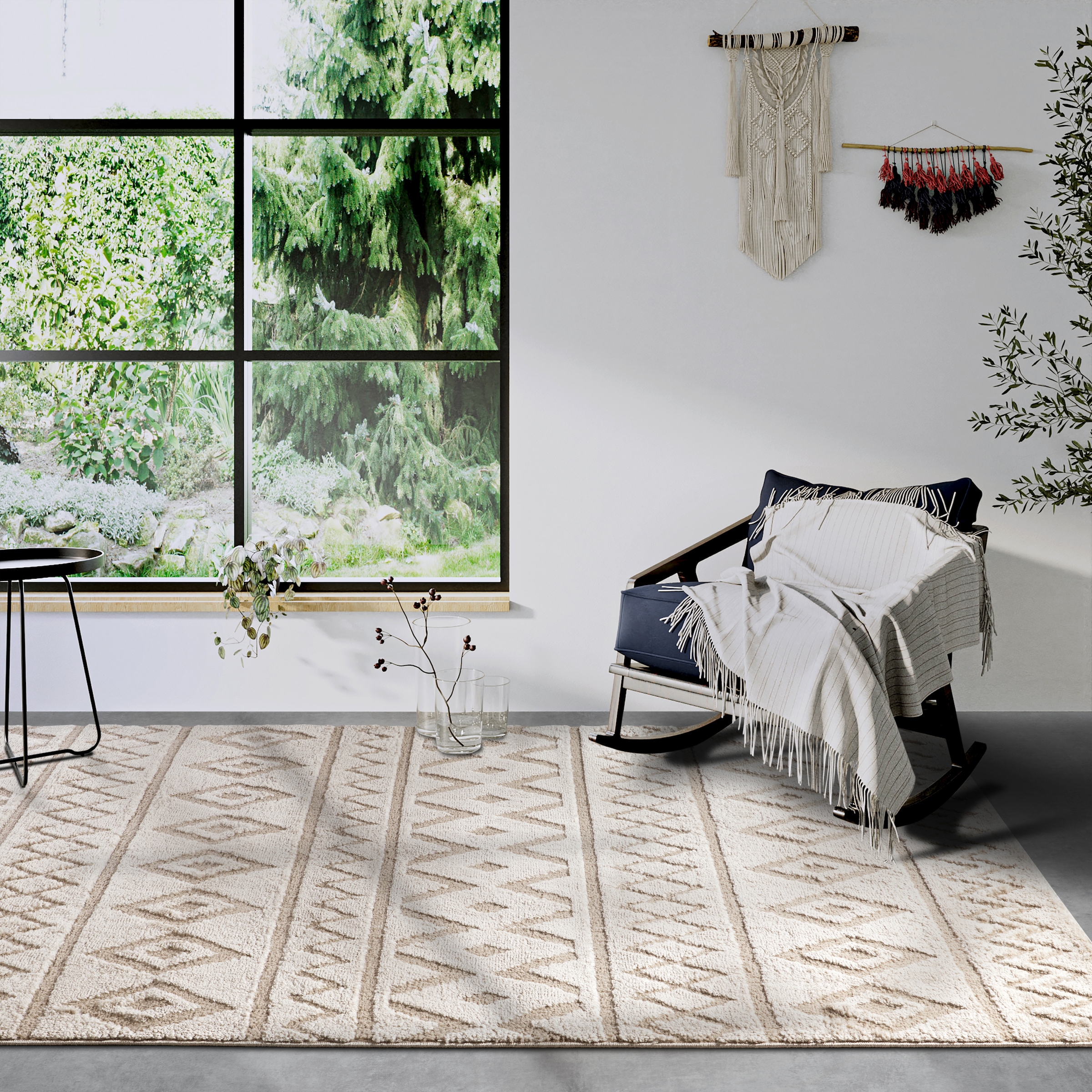 ELLE DECORATION Designteppich »Itinerance«, rechteckig, 18 mm Höhe, Hochflor, Shaggy, Läufer, weich, Langflor, modern, Hoch Tief Effekt