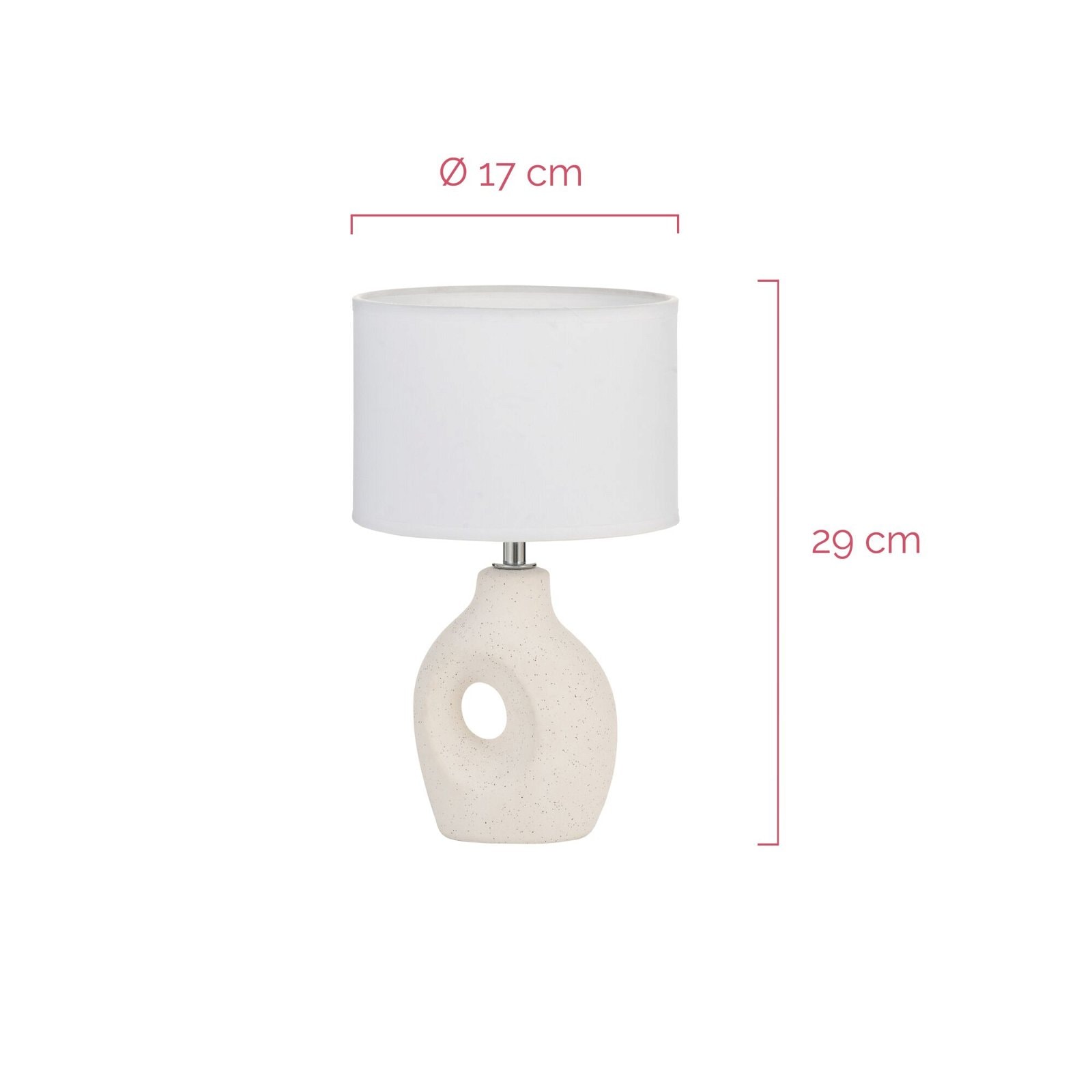 Pauleen Tischleuchte »Pure Crush max20W Weiß/Beige 230V Stoff/Keramik«, 1 flammig, Leuchtmittel E14 | ohne Leuchtmittel, E14