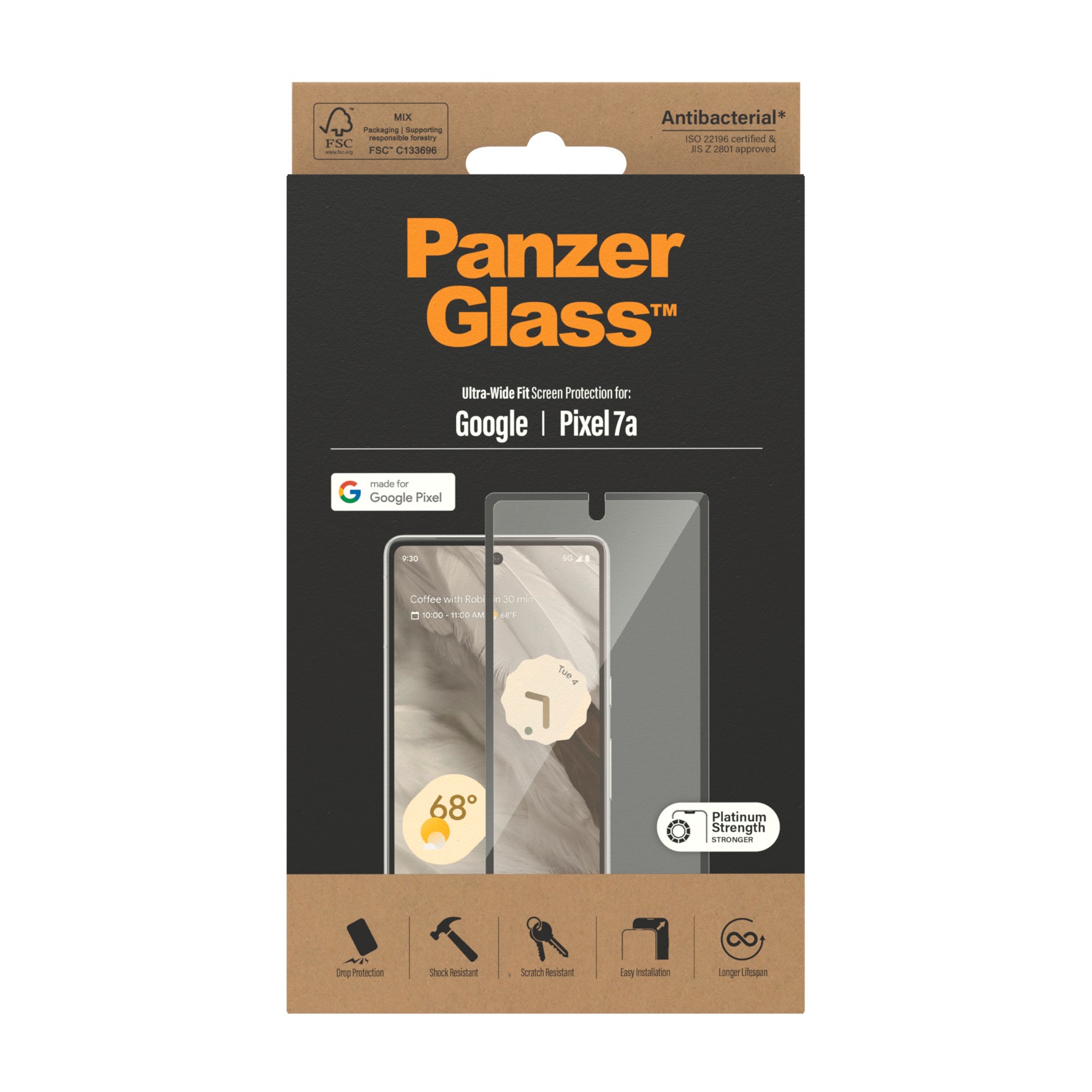 PanzerGlass Displayschutzglas »Screen Protector Ultra Wide Fit« für Google Pixel 7a