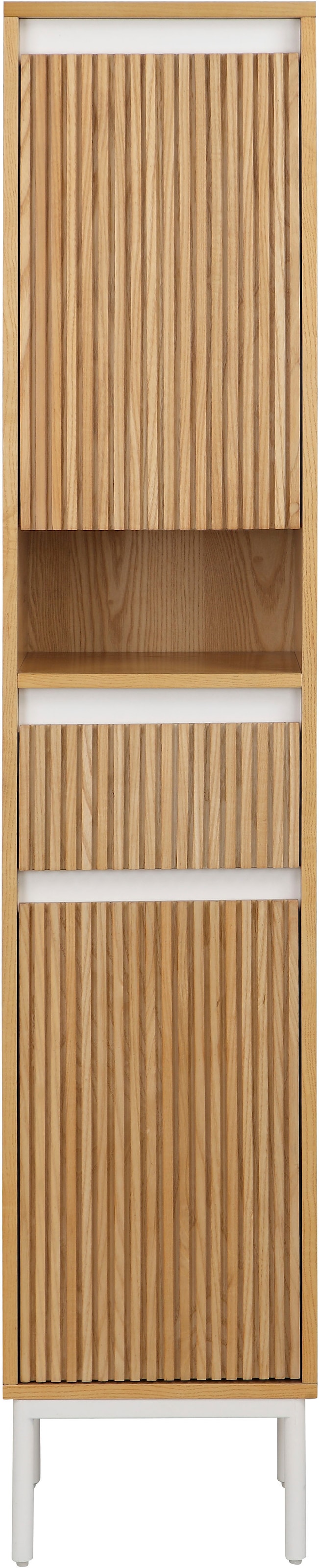 andas Hochschrank »Falun«, Badmöbel, Badezimmerschrank mit Rille, Breite 35 cm