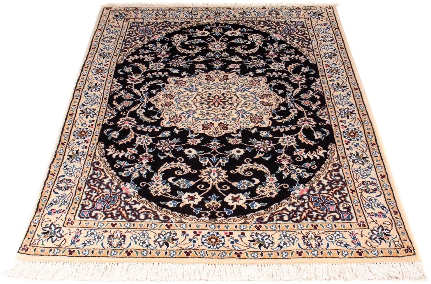 morgenland Orientteppich »Perser - Nain - Royal - 156 x 98 cm - dunkelblau« günstig online kaufen