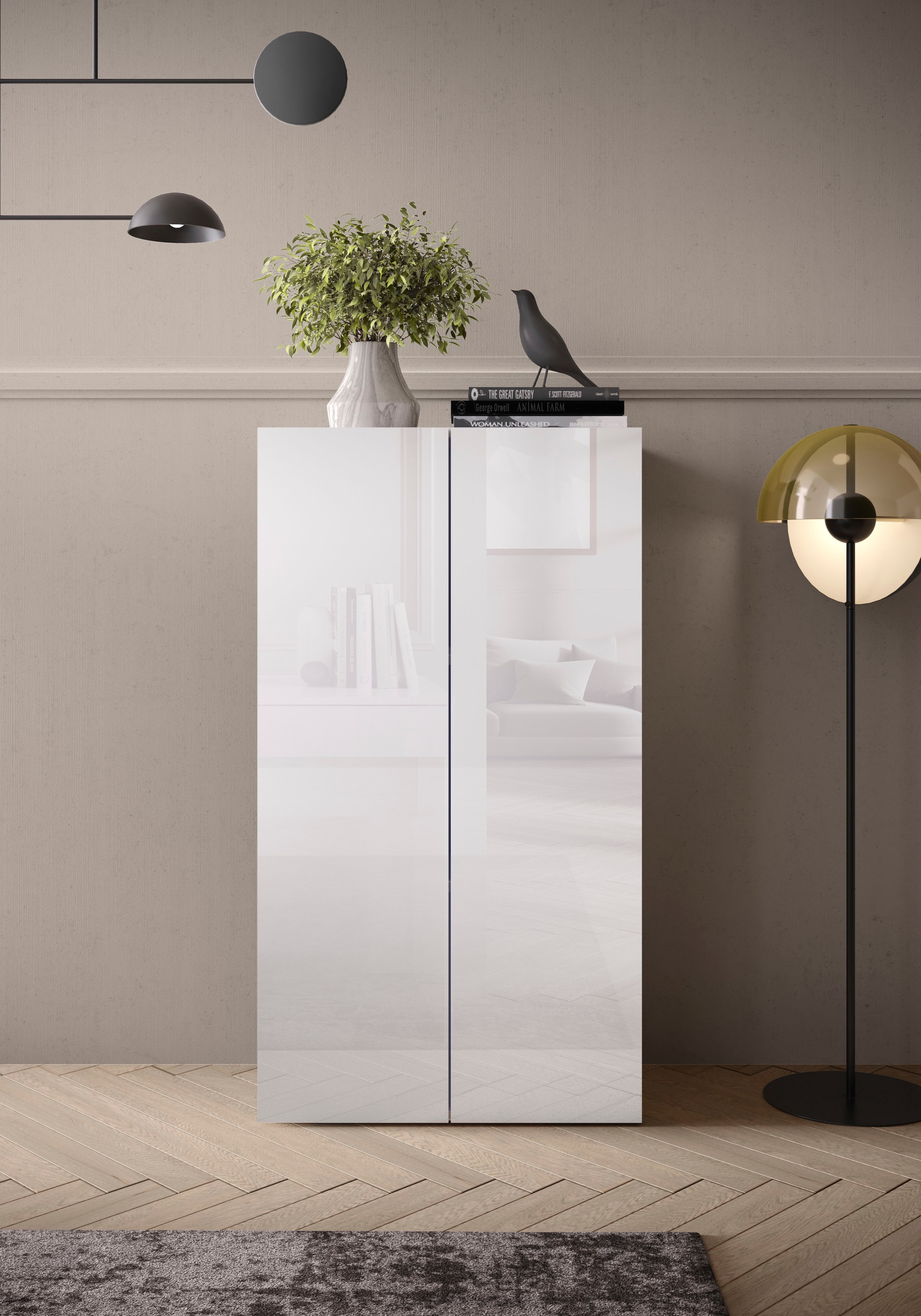INOSIGN Aktenschrank »Basic, Mehrzweckschrank mit 2 Türen (innen 2 Einlegeböden),«, Büroschrank in verschiedenen Farben, B 63 x H 114 cm