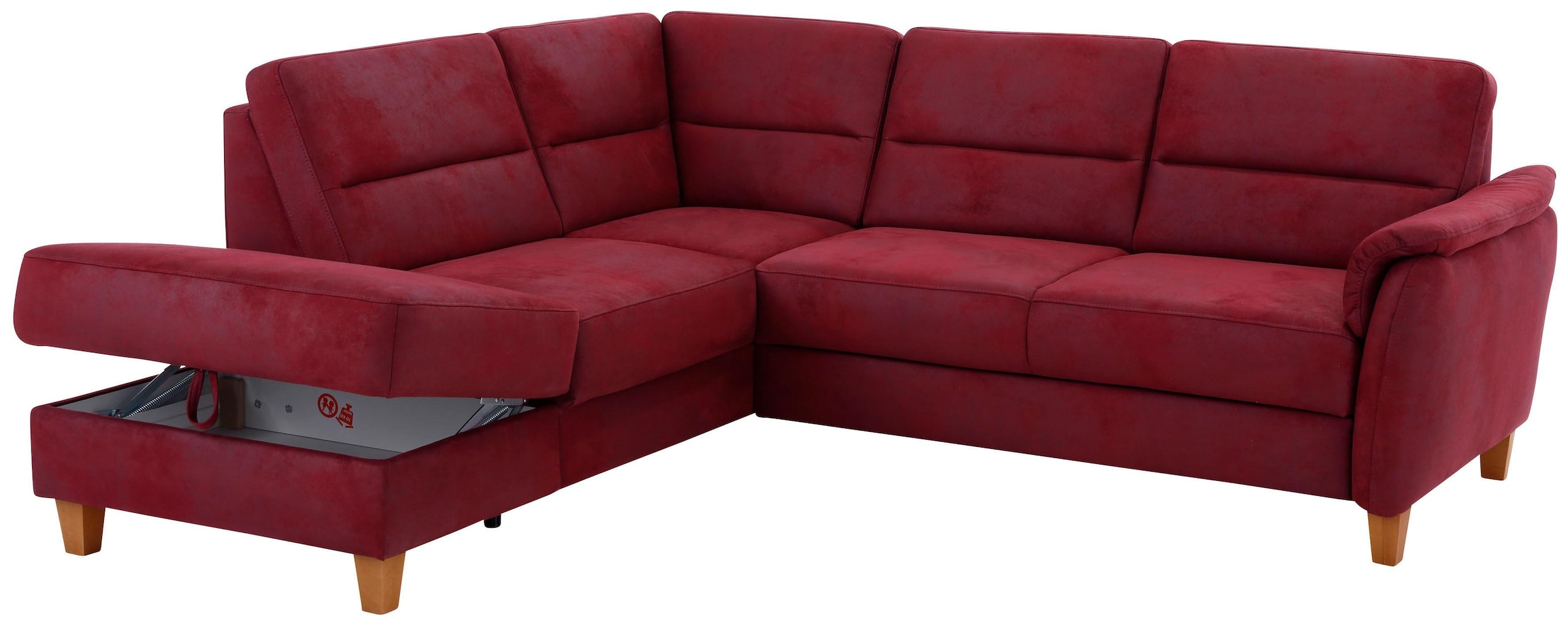 Home affaire Ecksofa »Palmera L-Form«, Federkern, wahlweise mit Bettfunktion und mit/ohne Stauraum