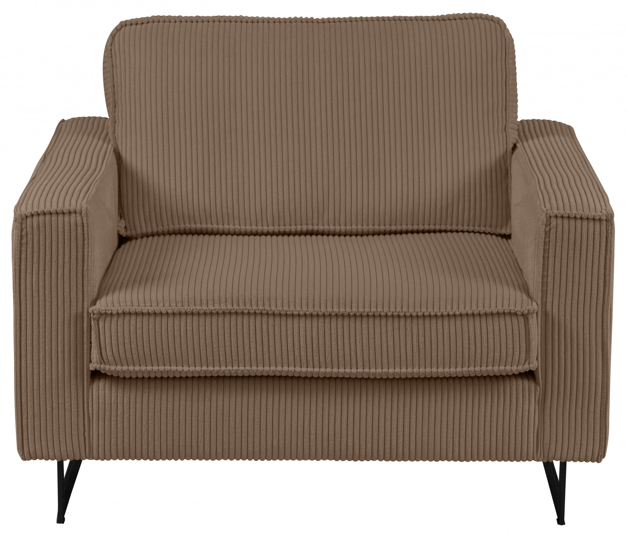 Home affaire Loveseat »Pinto 105 cm, Cord, Chenille, Lederoptik« mit Keder, günstig online kaufen
