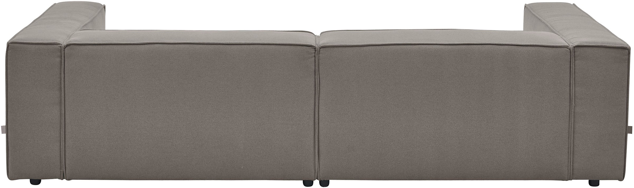 LeGer Home by Lena Gercke 3-Sitzer »PIARA, Couch mit Kedernaht, Sofa in Cord oder Leinenoptik«, schwarze Füße, bequemer Sitzkomfort
