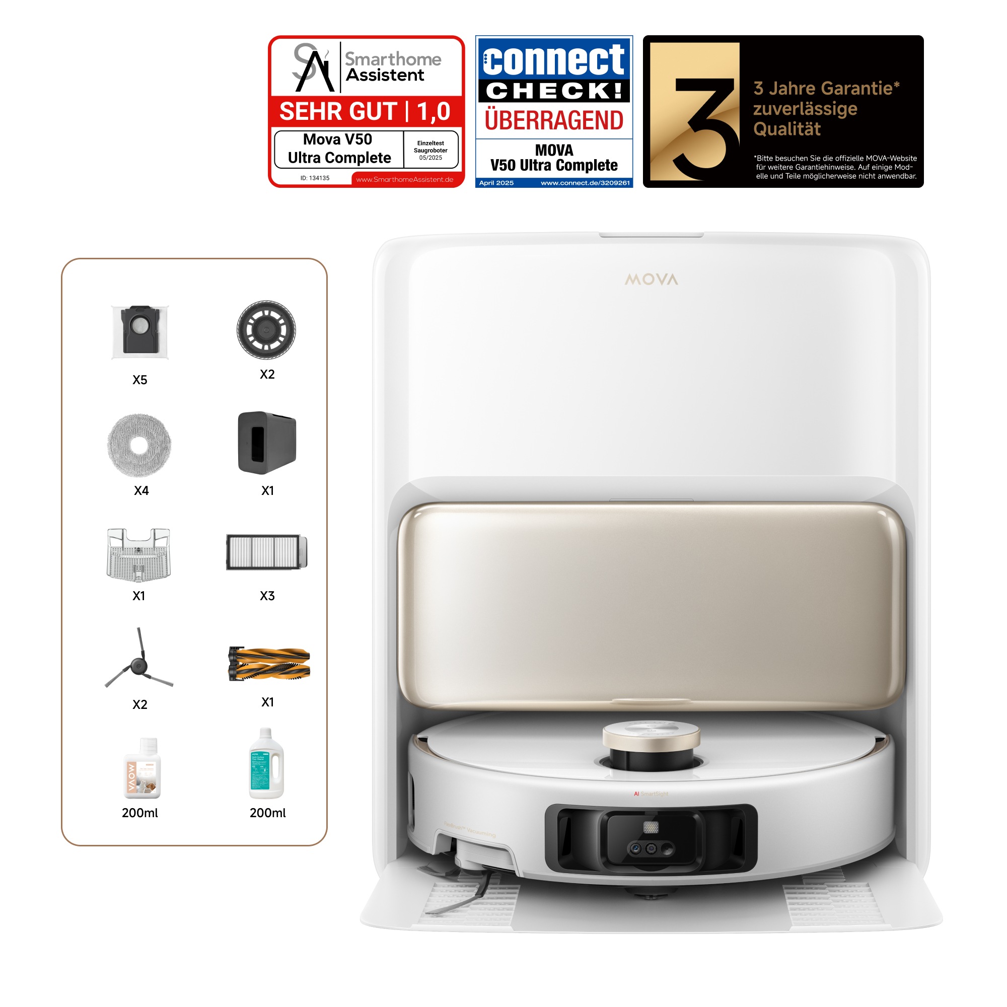 Mova Saugroboter »mit Wischfunktion MOVA V50 Ultra Complete,« 24.000Pa Saug günstig online kaufen