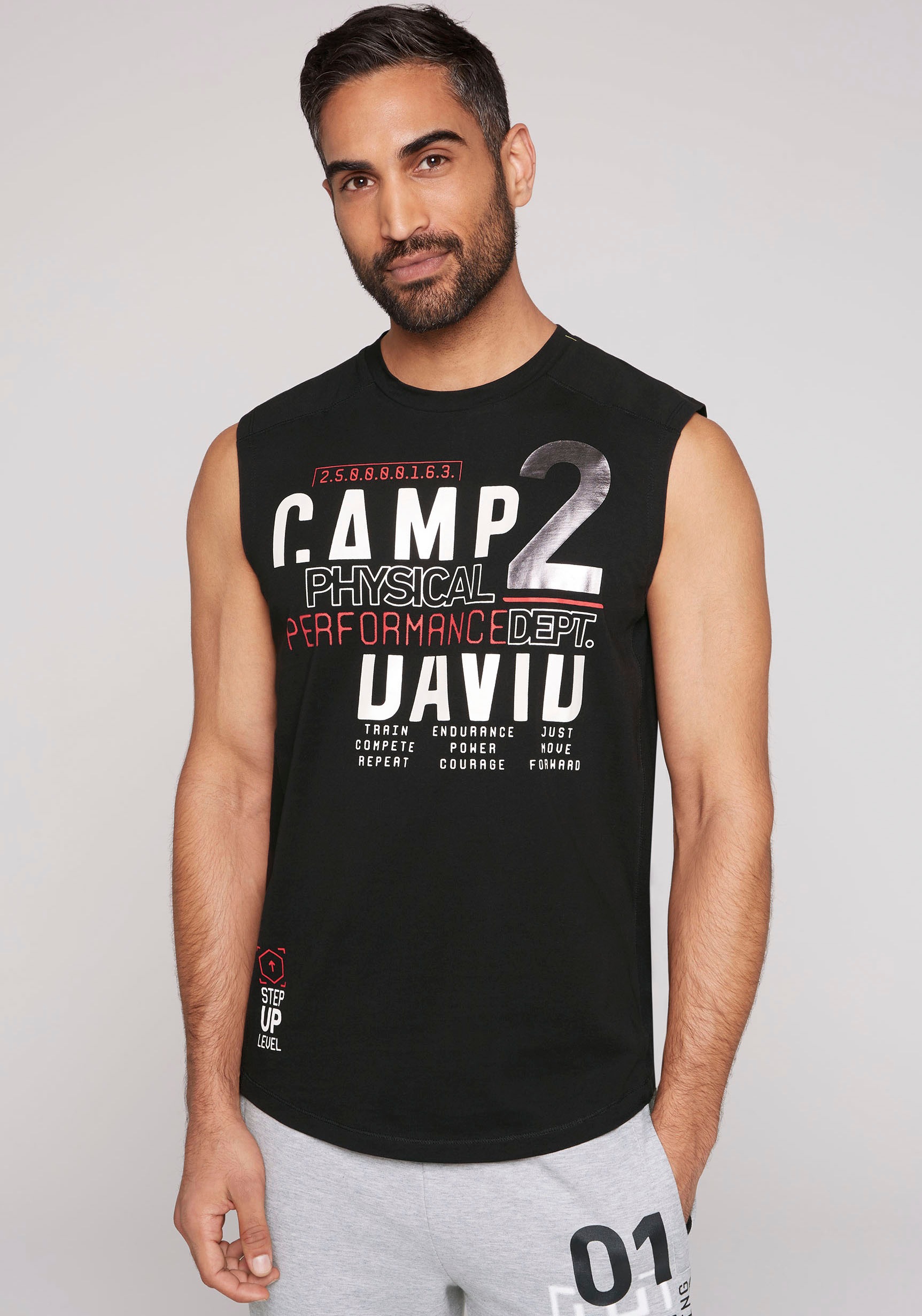 CAMP DAVID Trainingsshirt, mit plakativen Folien-Prints kaufen