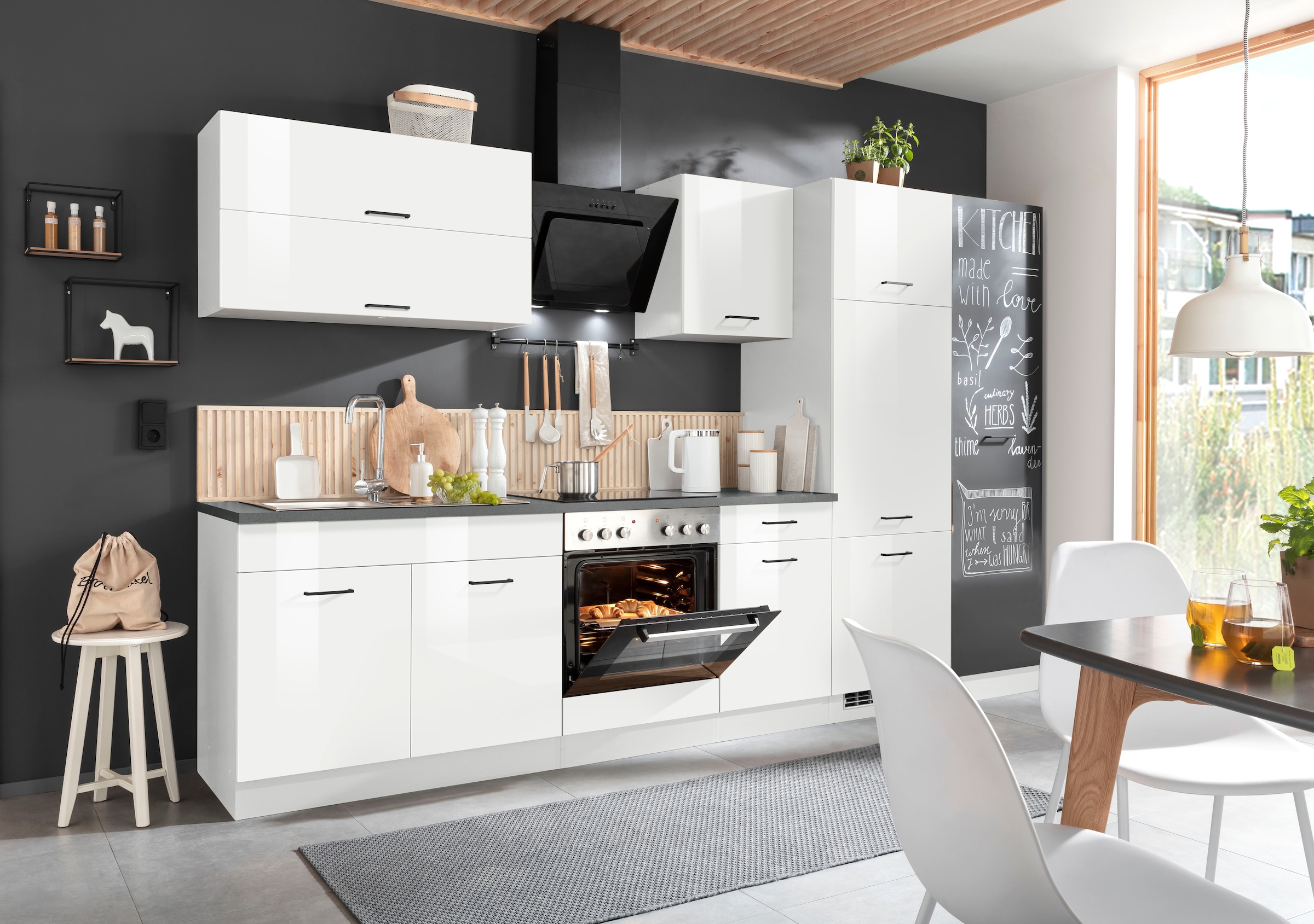 KOCHSTATION Küchenzeile »KS-Trier«, mit E-Geräten, Breite 320 cm