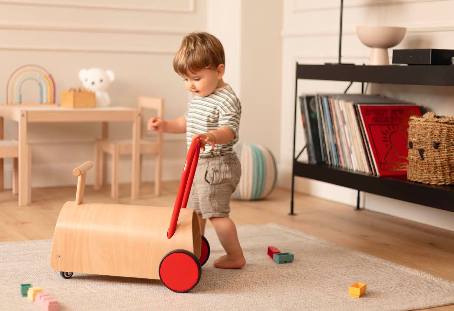 Pinolino® Lauflernwagen »Enzo, natur/rot«