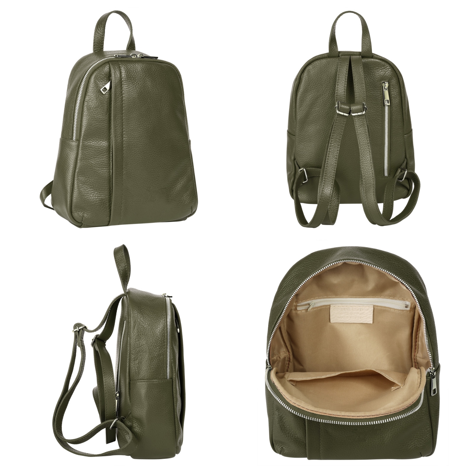 Samantha Look Cityrucksack, Echt Leder, Made in Italy