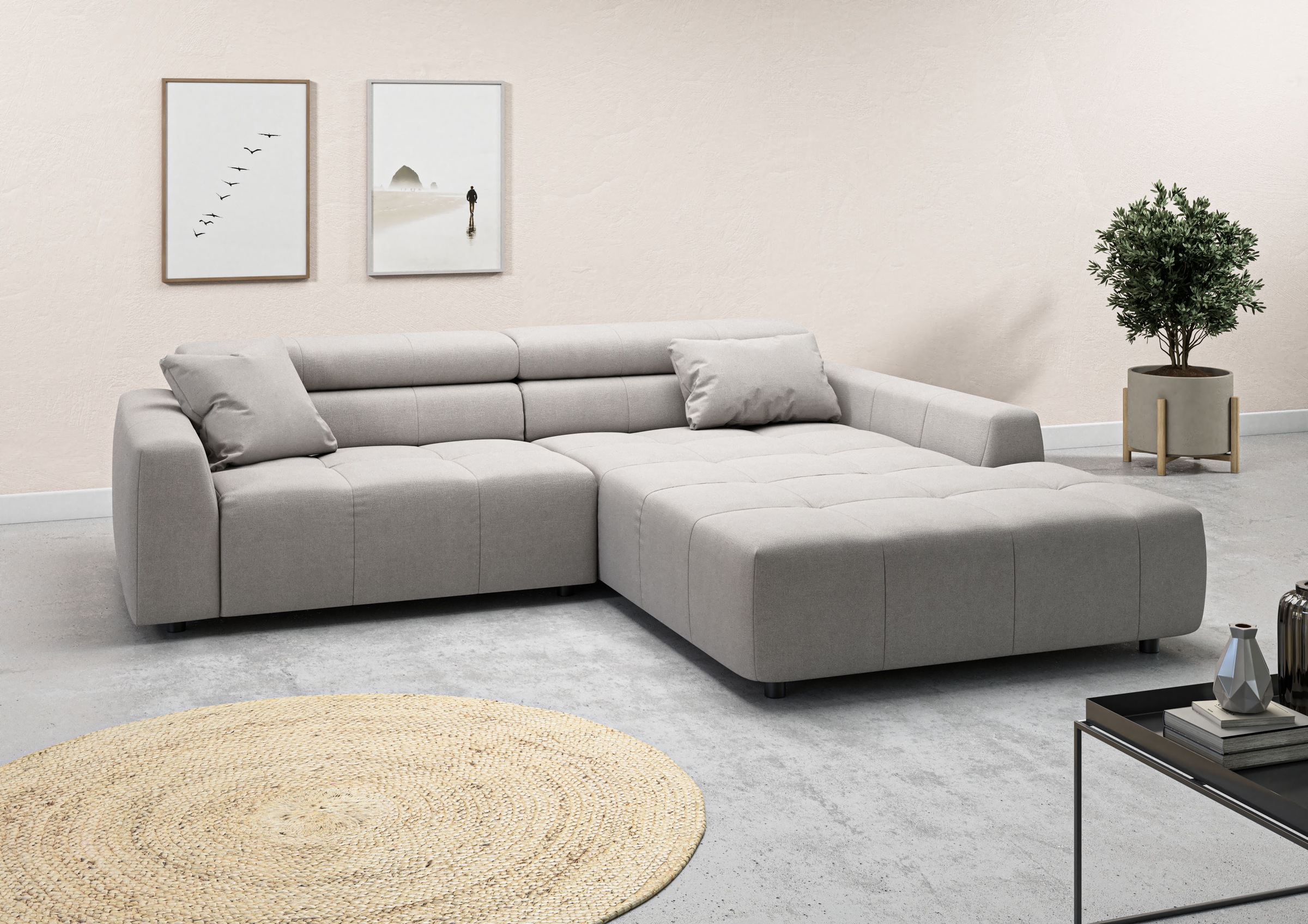 3C Candy Ecksofa »Denver auch mit Cord- und Easy care-Bezug, Kopfteilverste günstig online kaufen