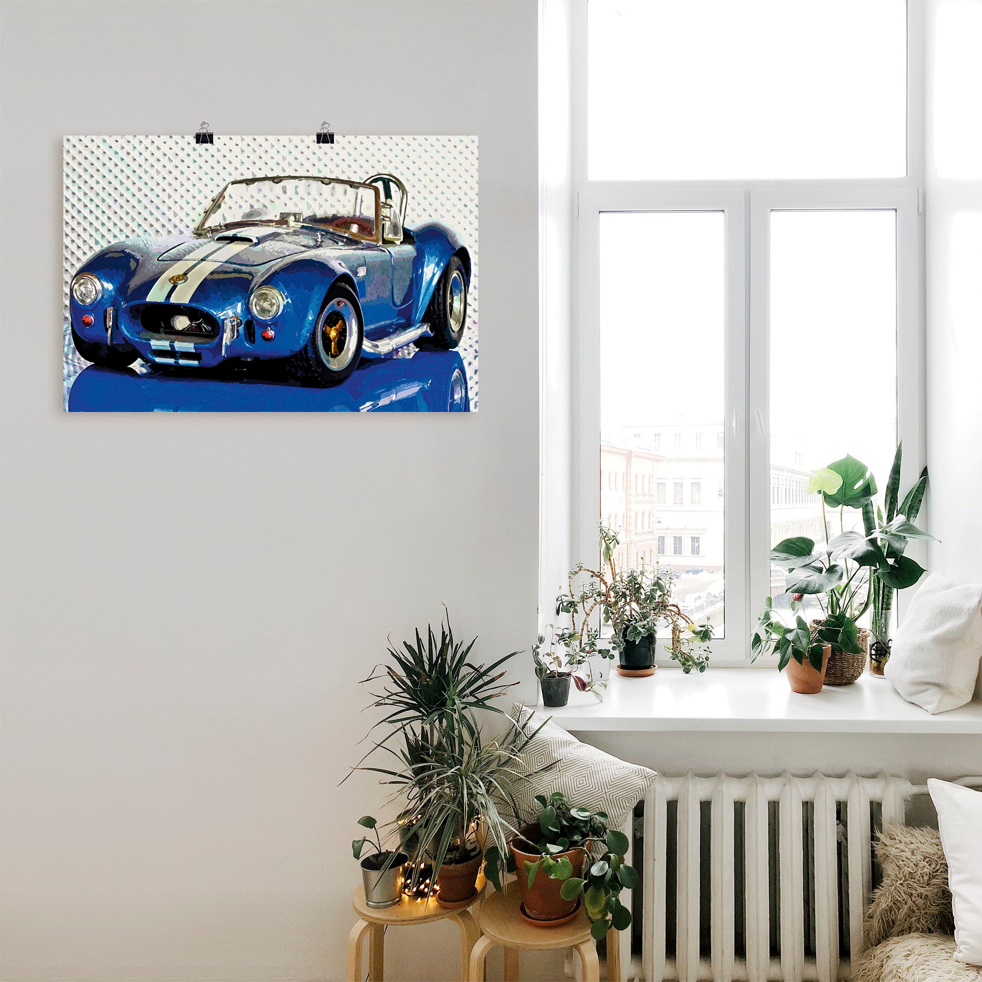 Artland Wandbild »Shelby Cobra blau«, Auto, (1 St.), als Leinwandbild, Poster in verschied. Größen
