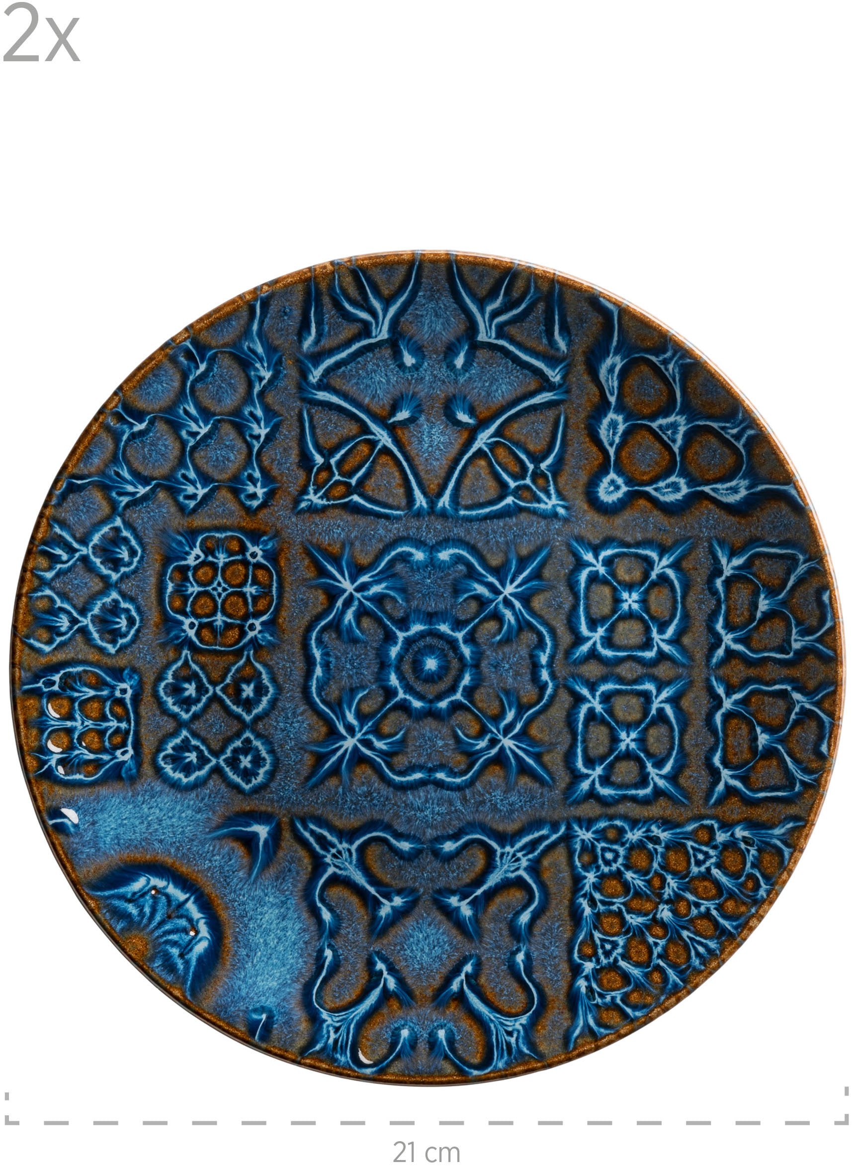 MÄSER Kombiservice »TRAD. TILES BLAU, Geschirr Set, Steinzeug«