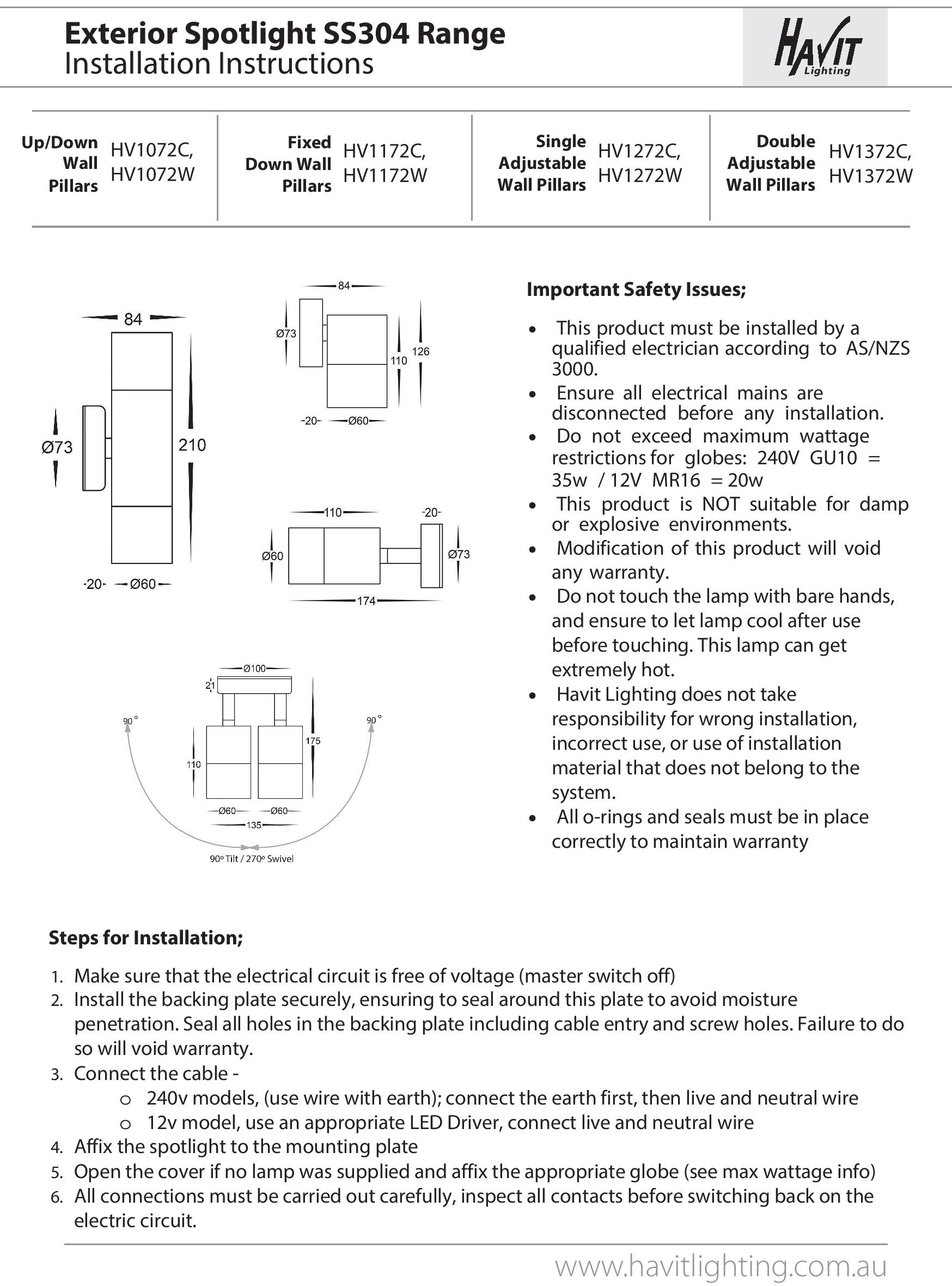 Havit Lighting Wandleuchte »FORTIS«, 1 flammig, Leuchtmittel GU10 | Leuchtmittel wechselbar