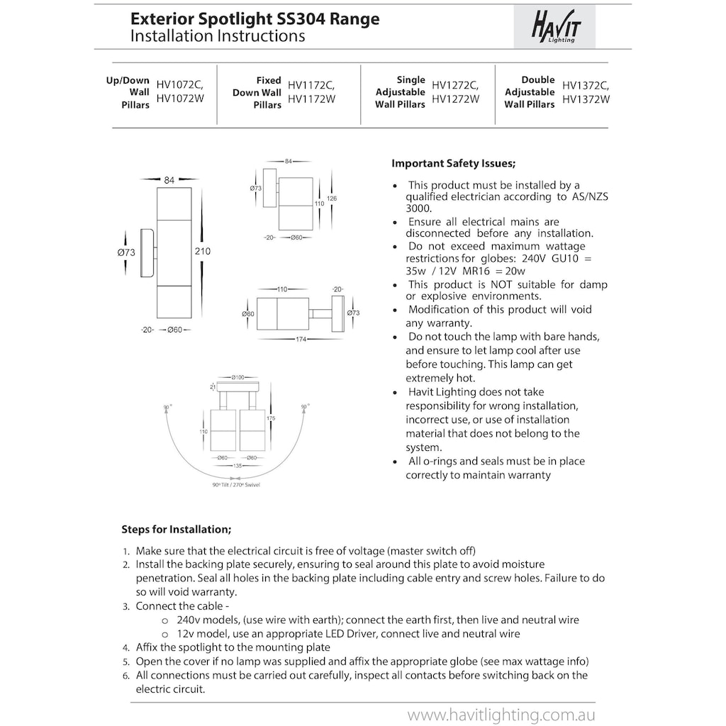 Havit Lighting Wandleuchte »FORTIS«, 1 flammig-flammig