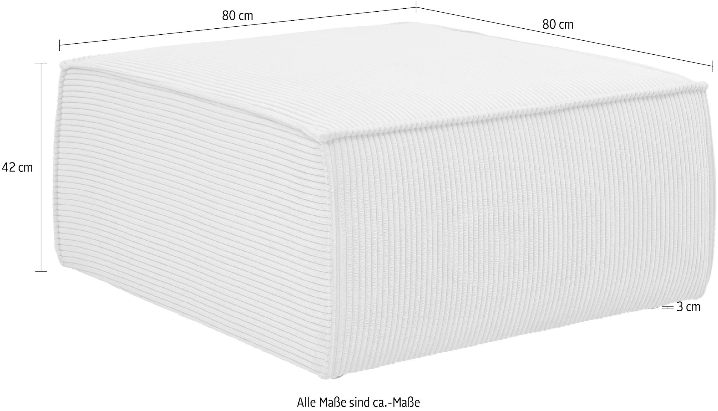 Home affaire Hocker »SHERWOOD« Hocker quadratisch, ideale Ergänzung zum Loveseat SHERWOOD