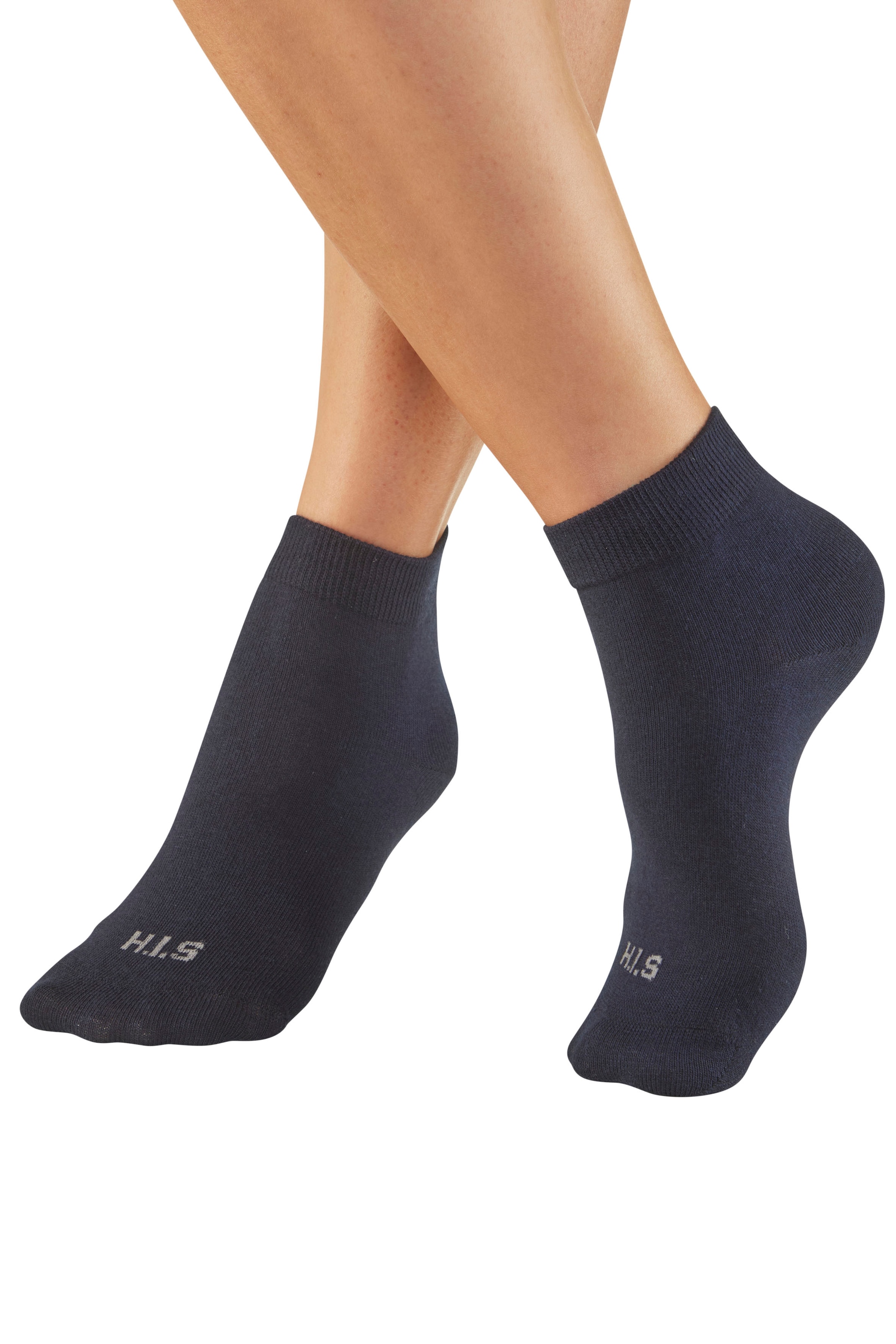 H.I.S Kurzsocken, (Packung, 3 Paar), zweimal uni, einmal meliert