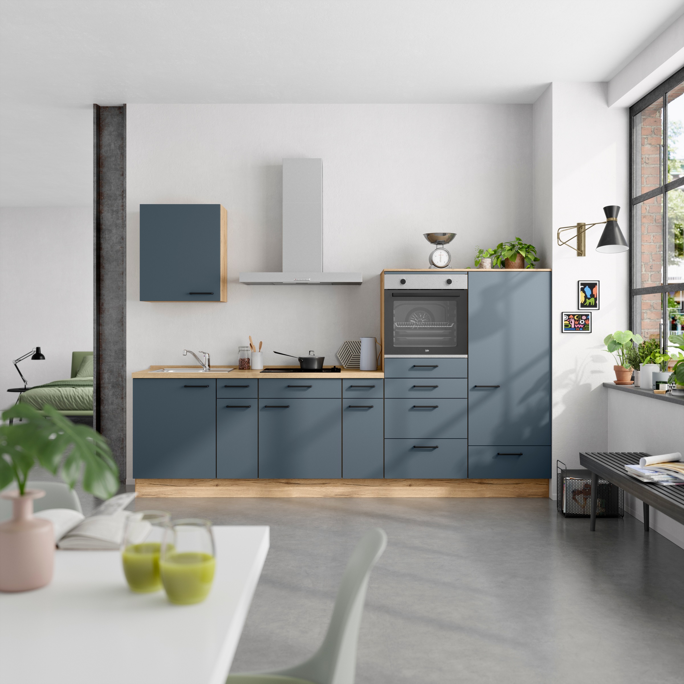 nobilia® Küchenzeile »"Easytouch I"«, vormontiert, Ausrichtung wählbar, Bre günstig online kaufen