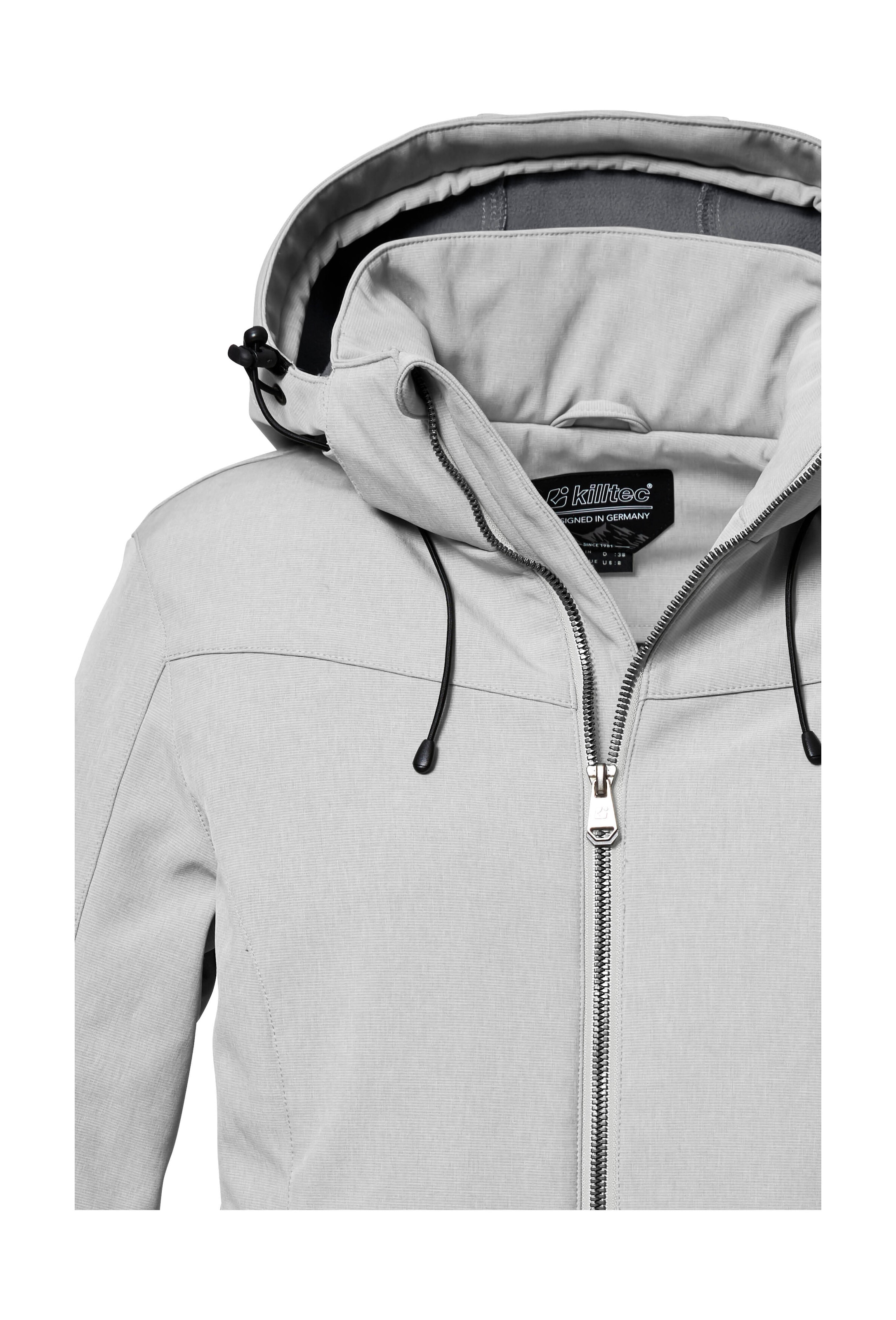 Killtec Softshelljacke »Damen Softshelljacke«, Wasserabweisende, winddichte Softshelljacke mit abnehmbarer Kapuze