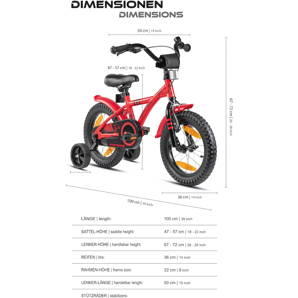 PROMETHEUS BICYCLES Kinderfahrrad »Hawk«, 1 Gang