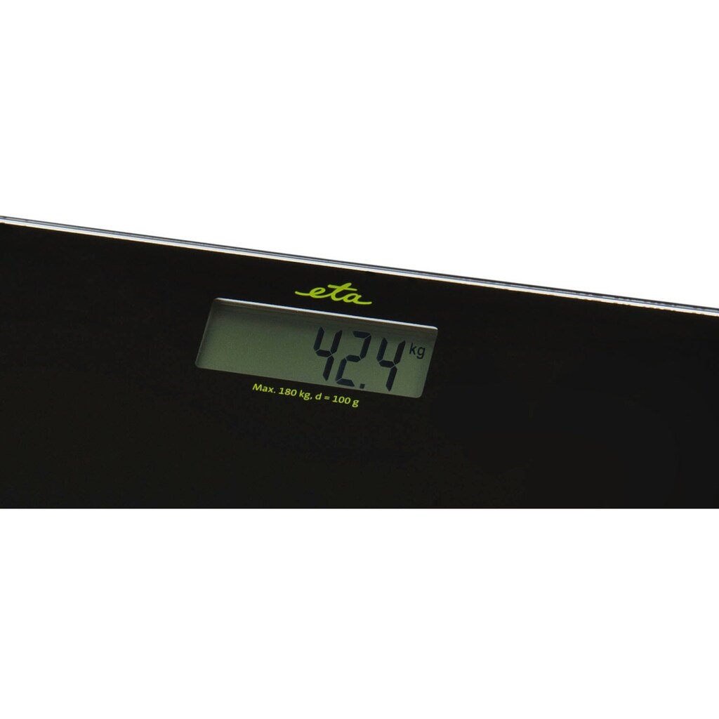 eta Personenwaage »Breeze ETA178090030/ETA178090040«, Großes LCD-Display, bis zu 180 kg / 396 lb