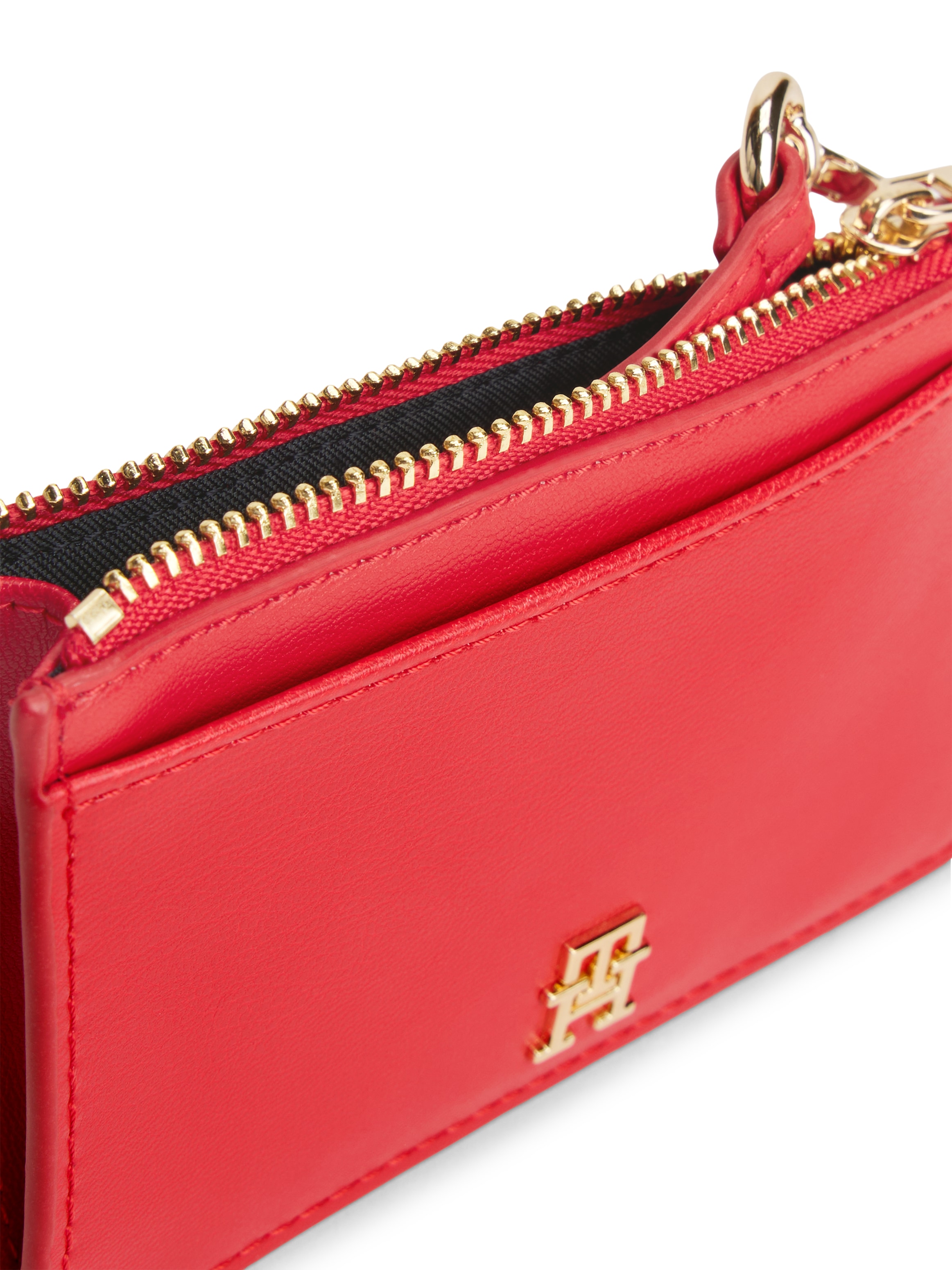 Tommy Hilfiger Kartenetui »TH ICON LONG CC HOLDER« , Geldbeutel, Portemonnaie mit goldfarbenem TH-Schmuckelement