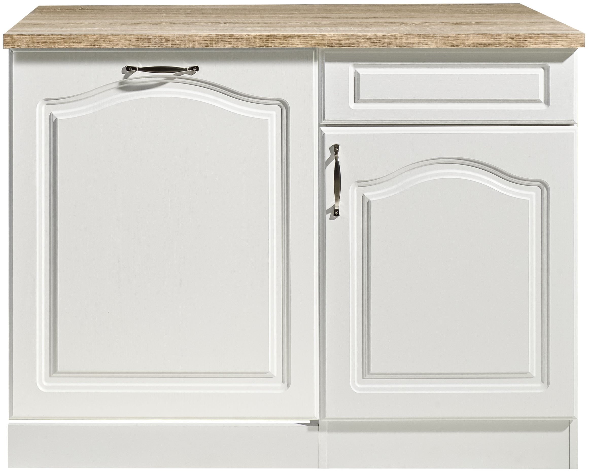 wiho Küchen Spülenschrank »Linz«, 110 cm breit, inkl. Tür/Sockel für Geschirrspüler, in Landhaus-Optik