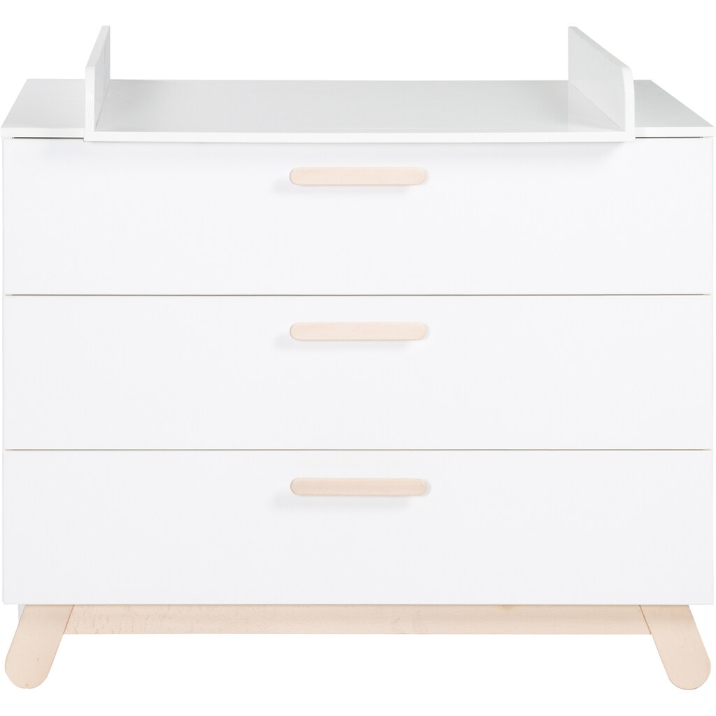 roba® Babyzimmer-Komplettset »Clara, Weiß«, (Set, 3 St., Kinderbett, Kleiderschrank, Wickelkommode), mit Kinderbett, Kleiderschrank & Wickelkommode; Made in Europe