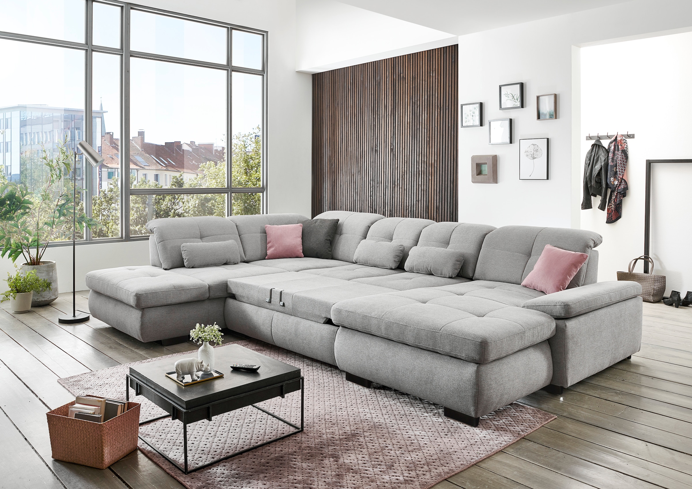 Die PlanBar Ecksofa »MP-IN16012 L-Form, mit Federkern-Polsterung«, inkl. Si günstig online kaufen