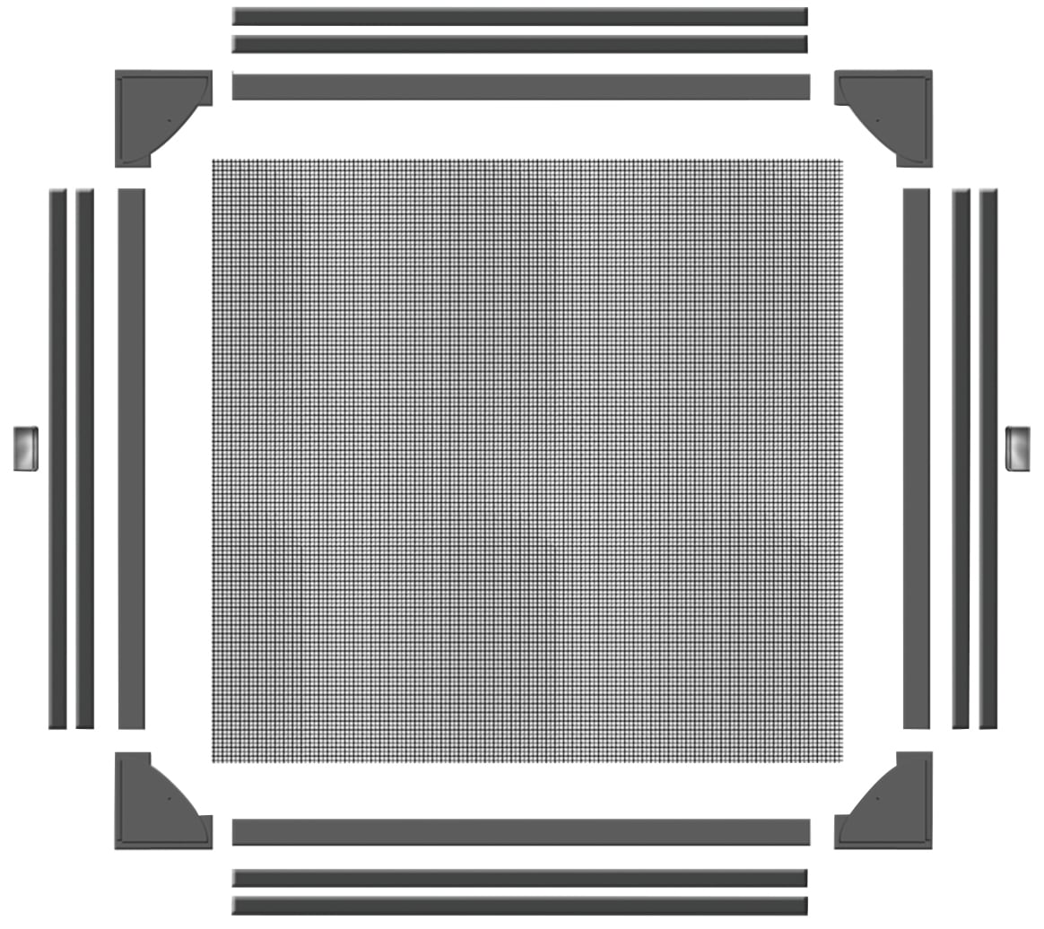 SCHELLENBERG Insektenschutz-Fensterrahmen »ohne bohren, Magnetrahmen mit Fiberglasgewebe«, für Fenster, 100 x 120 cm und 120 x 120 cm, anthrazit