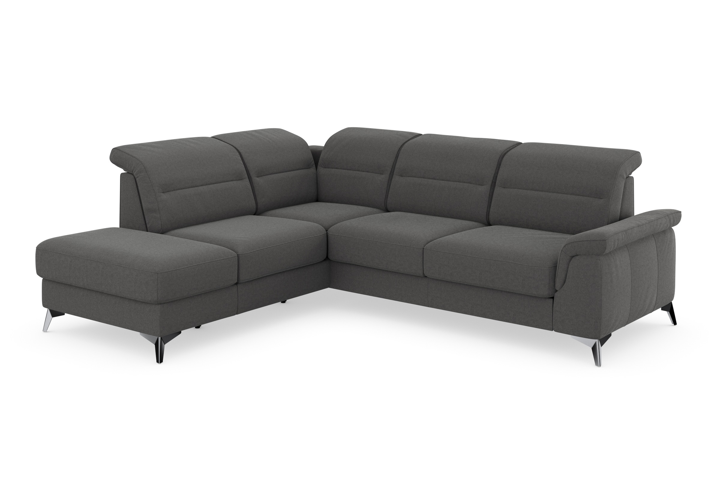sit&more Ecksofa »Sinatra L-Form«, mit Ottomane, optional mit Kopfteilverstellung und Armteilfunktion