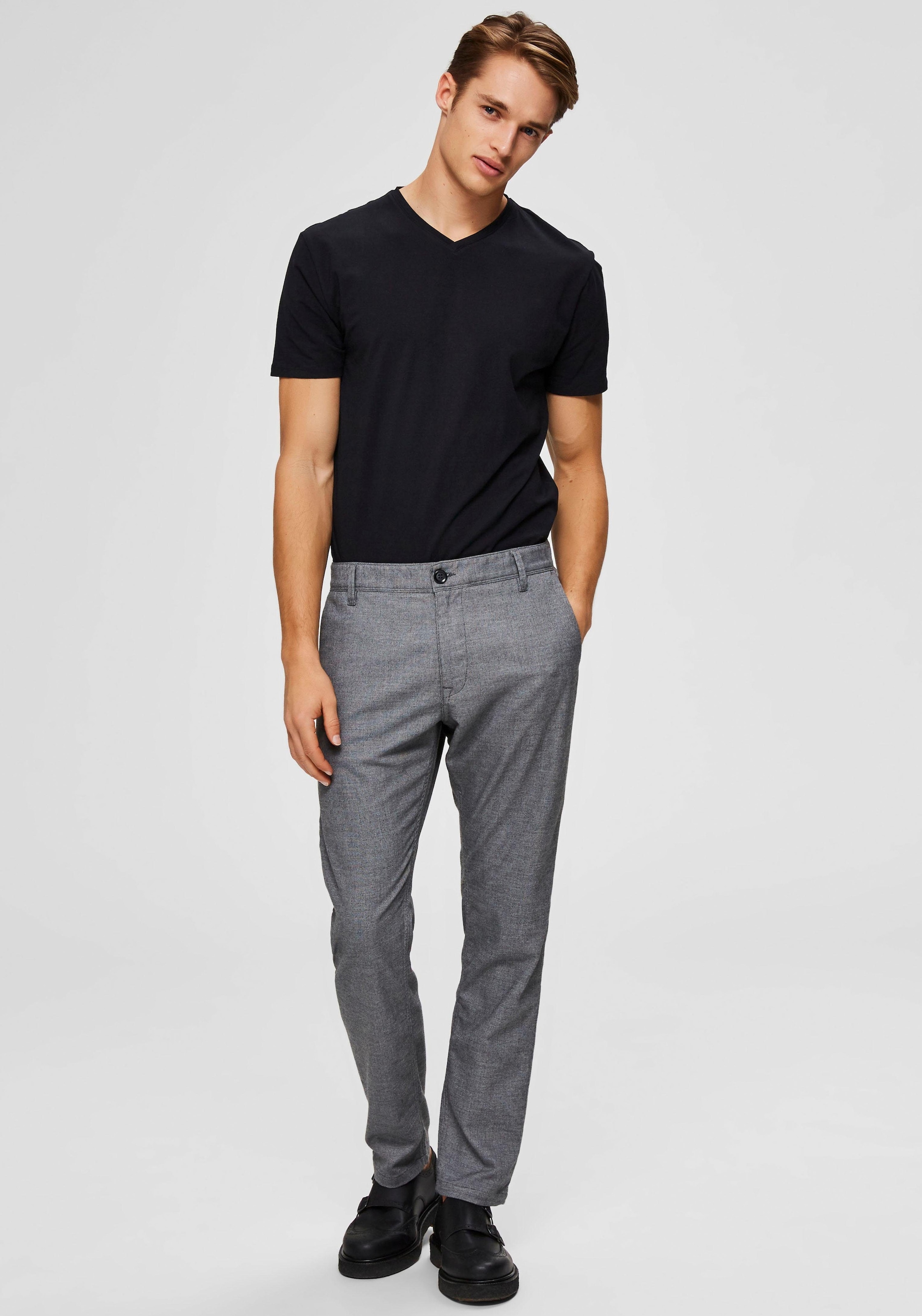 SELECTED HOMME V-Shirt »SLHNEWPIMA SS V-NECK TEE B NOOS«
