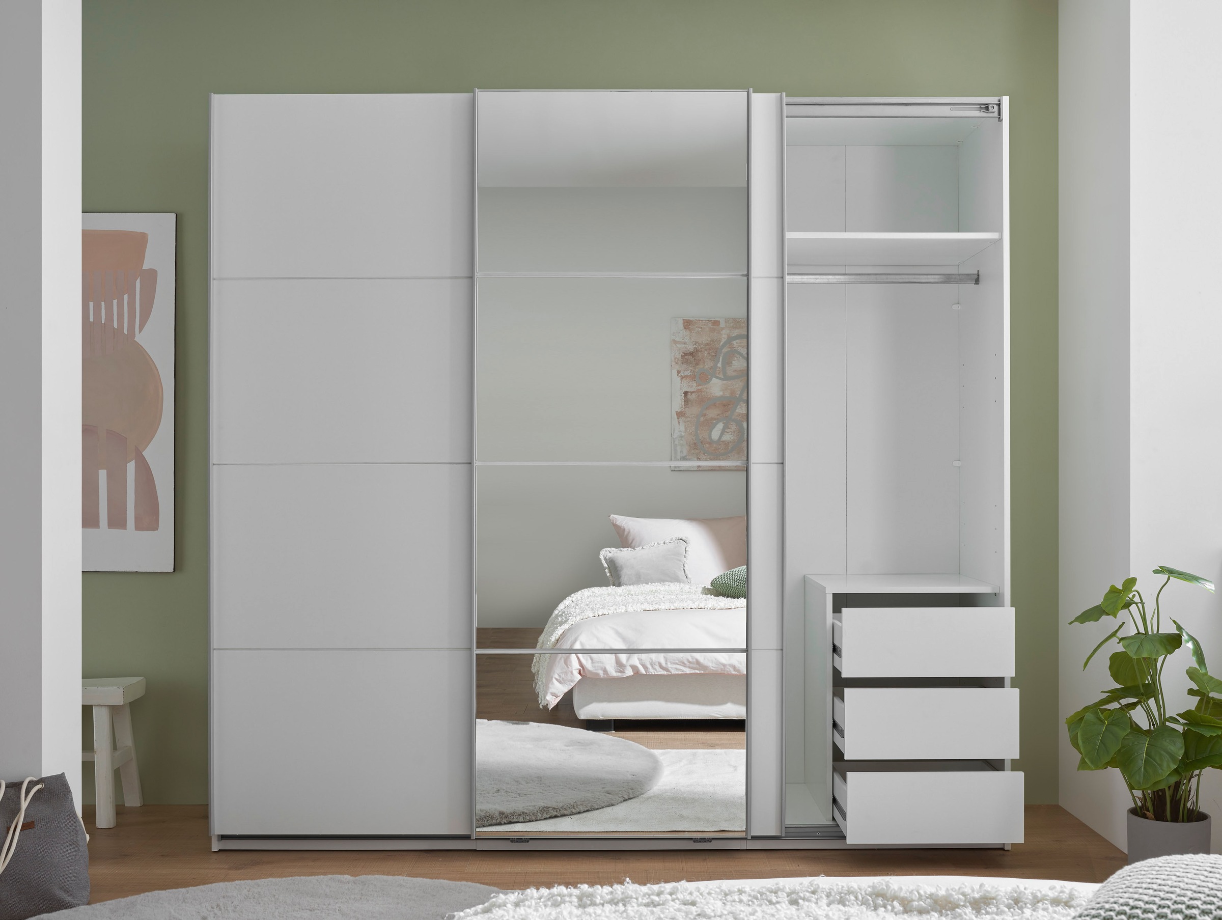 Schlafkontor Schwebetürenschrank »Carano Kleiderschrank, Schiebetürenschrank mit Spiegeltür«