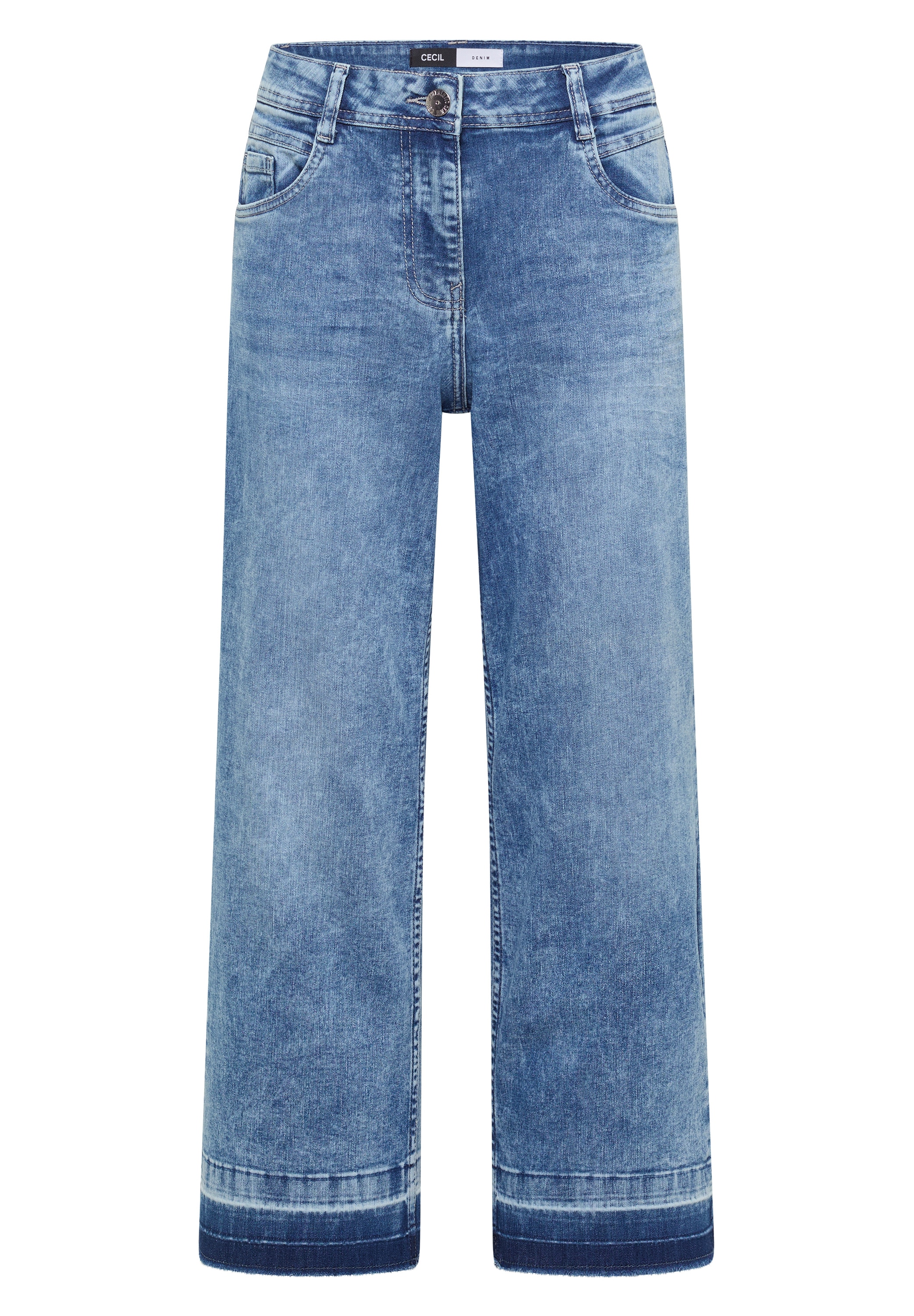 Cecil Straight-Jeans »Style Neele« Verkürzte Jeans mit fransigem Saum