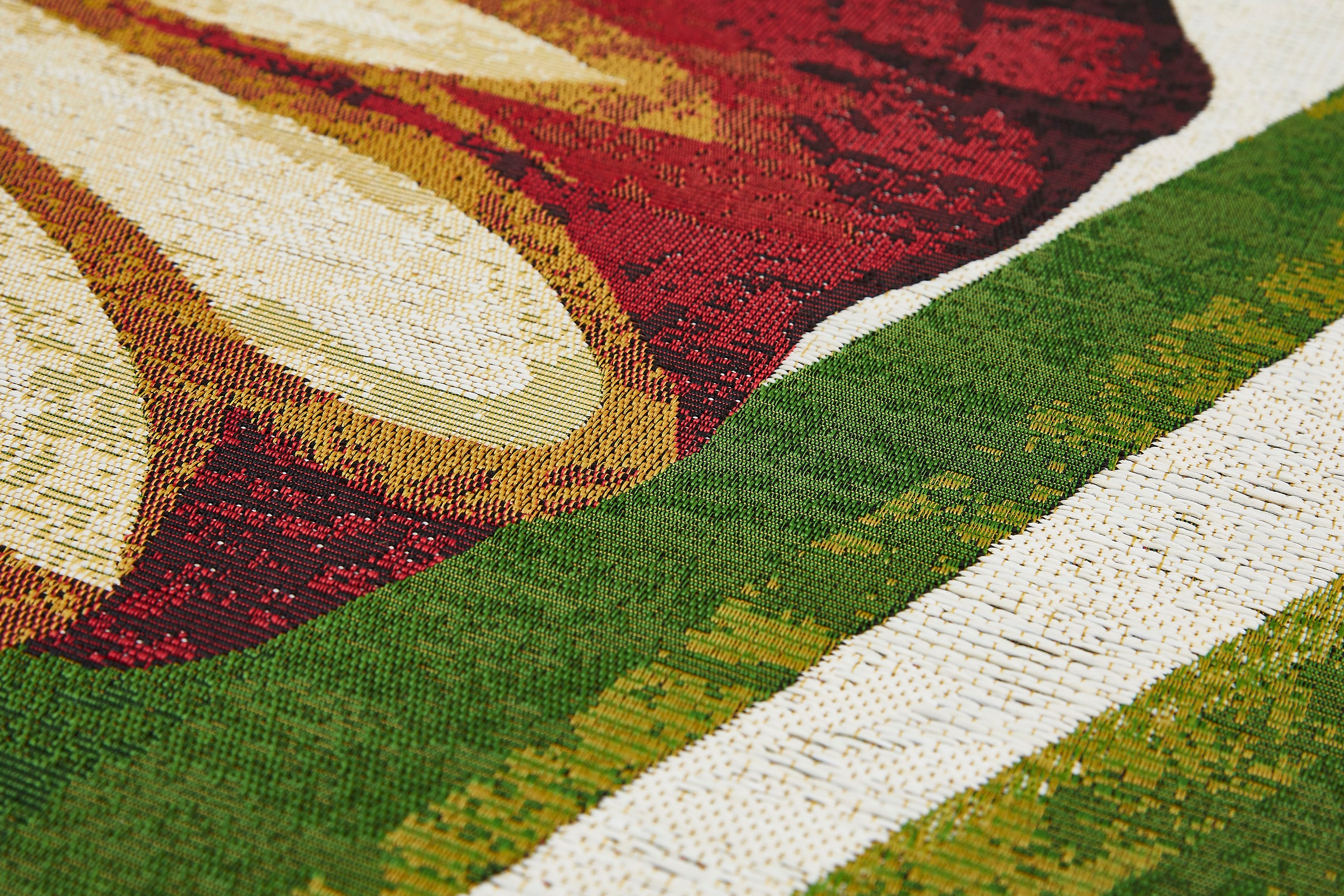 LUXOR living Teppich »Panama Blume, Made in Belgium«, rechteckig, 5 mm Höhe, Flachgewebe, modernes Design, Motiv Blumen, In- und Outdoor geeignet