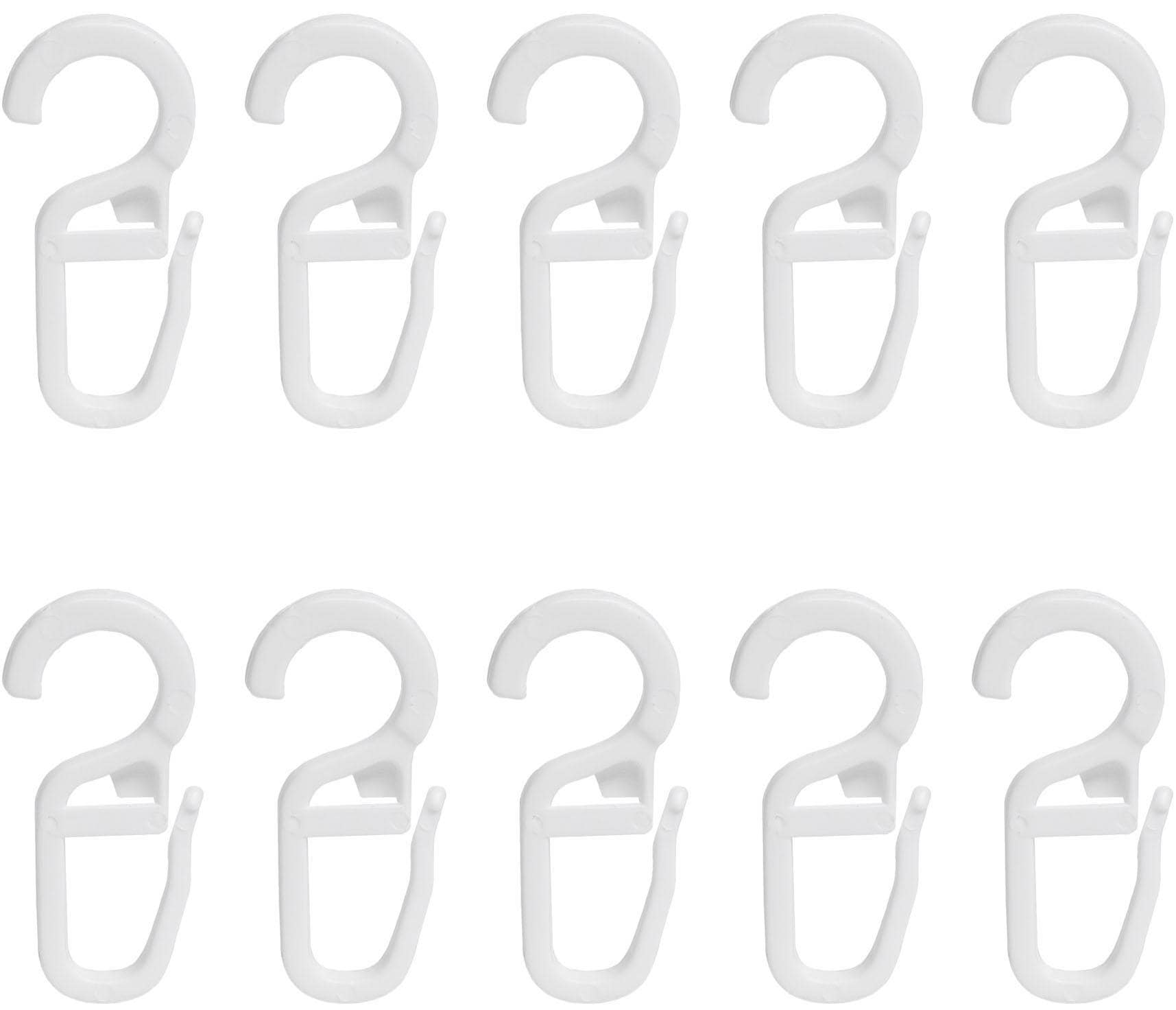 Liedeco Faltenclip, (Set, 10 St.), Faltenlegehaken, für Gardinenringe Öse 10 mm