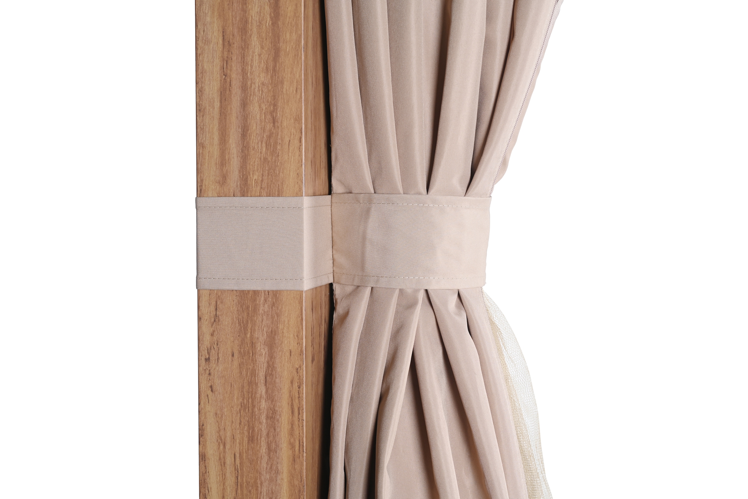 KONIFERA Pavillon »Pergola Alhambra, Terrassendach mit Aluminiumpfosten« 3x3 oder 3x4 m, holzfarben, 4 Seitenteile, verstellbare Dachlamellen